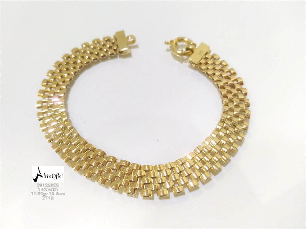 Zincir  Bileklik 14 Ayar Altın