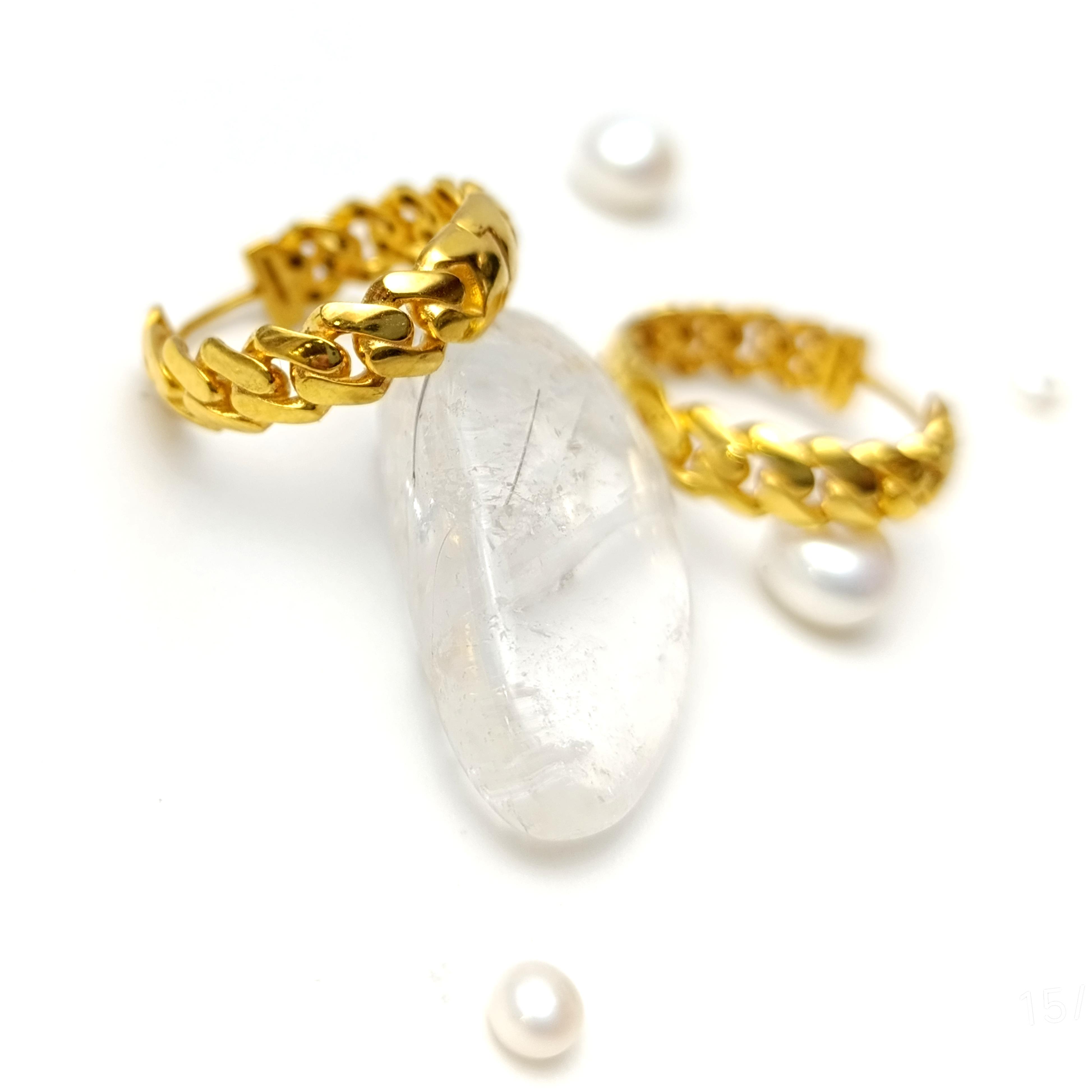 23.5mm Gurmet Halka Küpe 22 Ayar Altın HD VİDEOLU