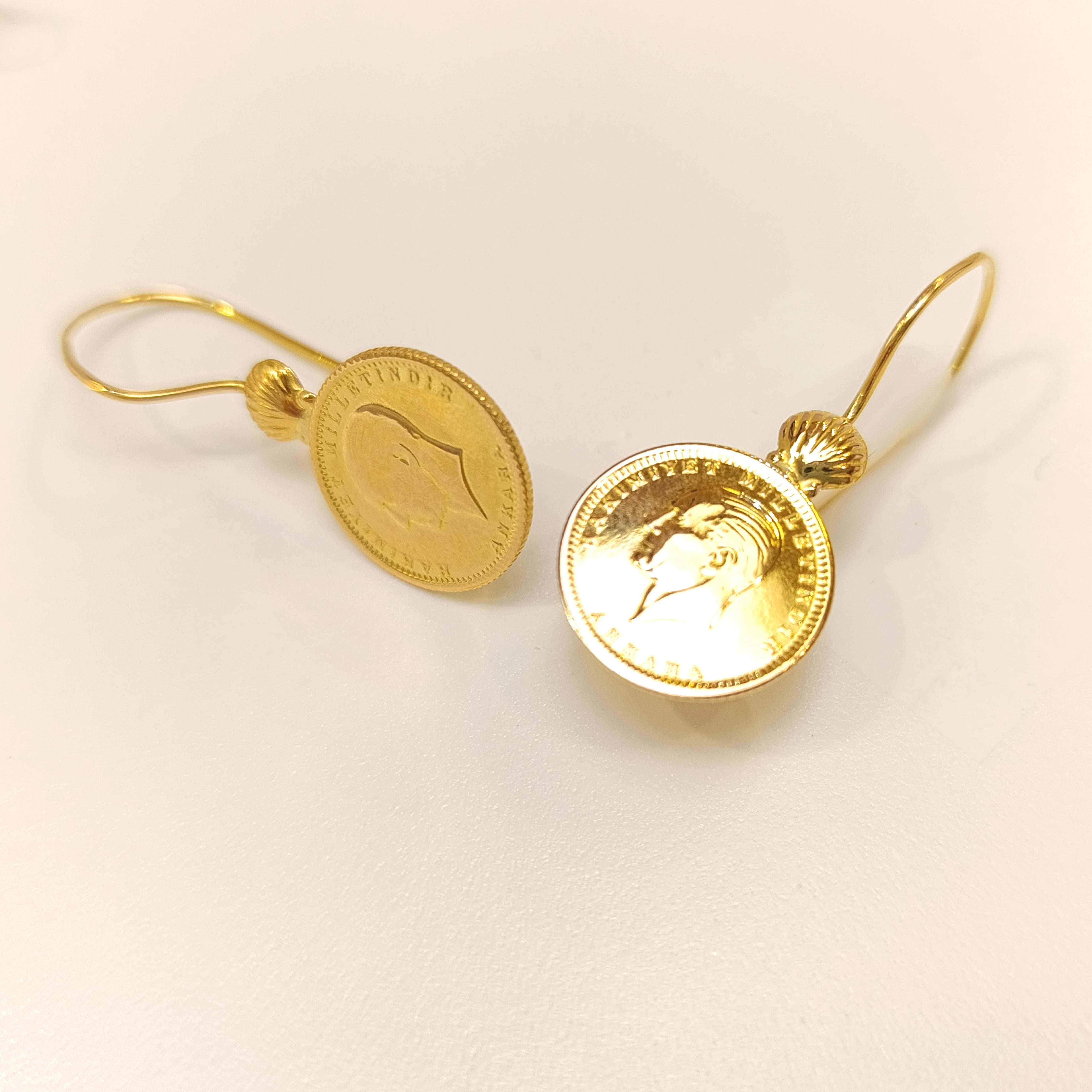 Atalira Çeyrek Altınlı Küpe HD VİDEOLU