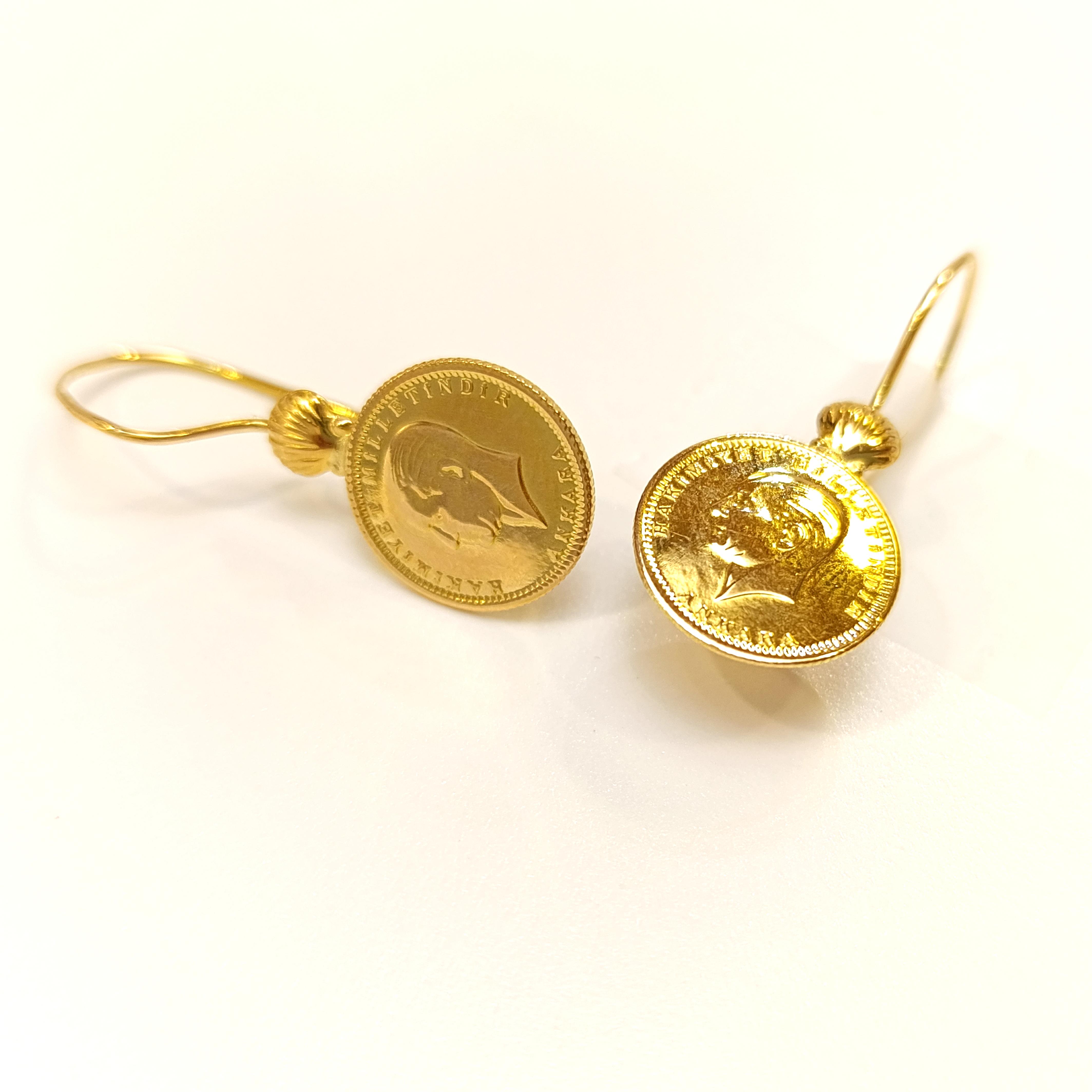 Atalira Çeyrek Altınlı Küpe HD VİDEOLU