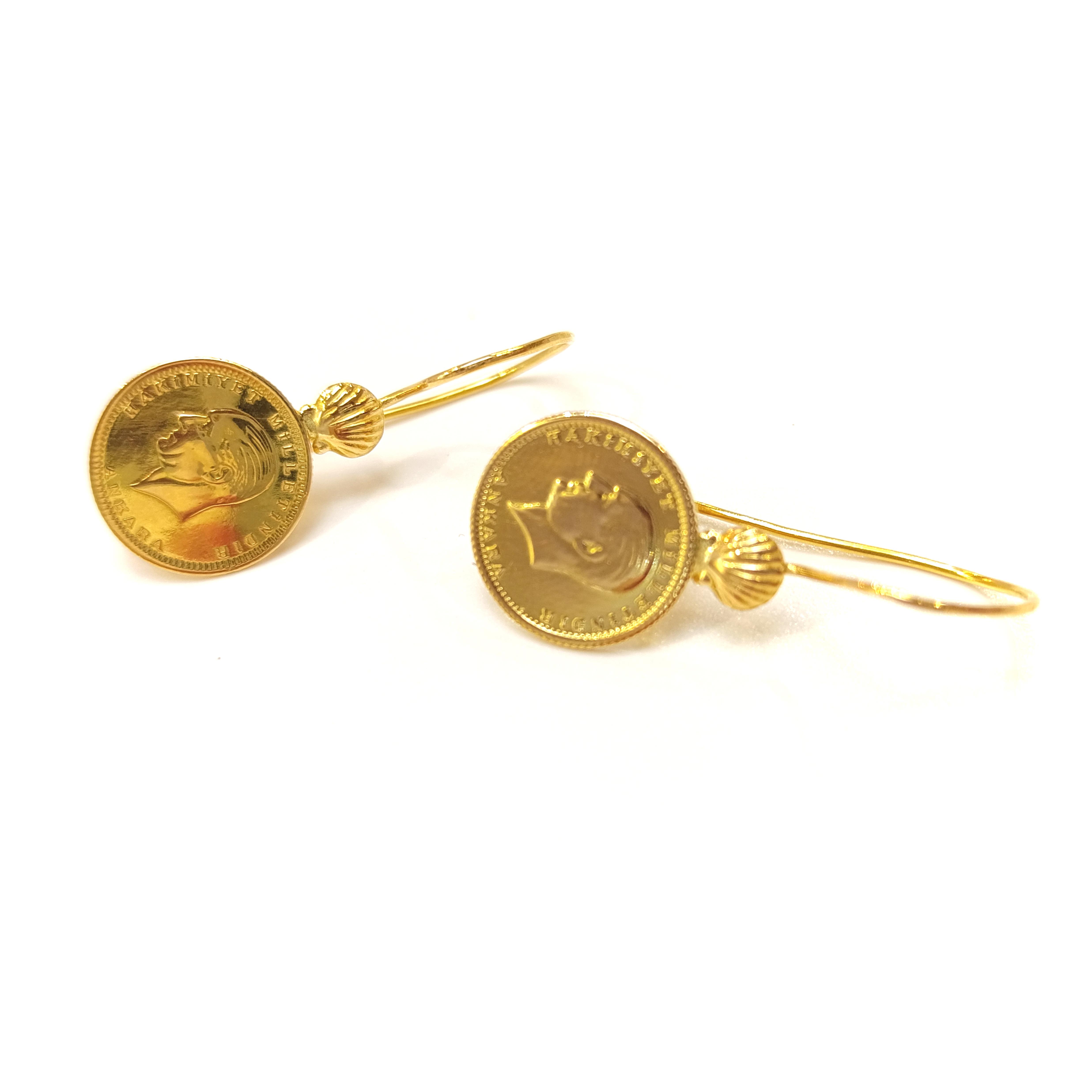 Atalira Çeyrek Altınlı Küpe HD VİDEOLU