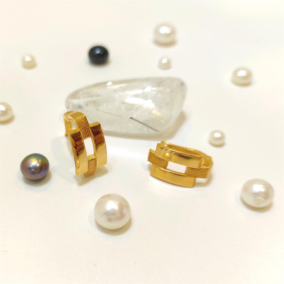 Kaburga Küpe 22 Ayar Altın 