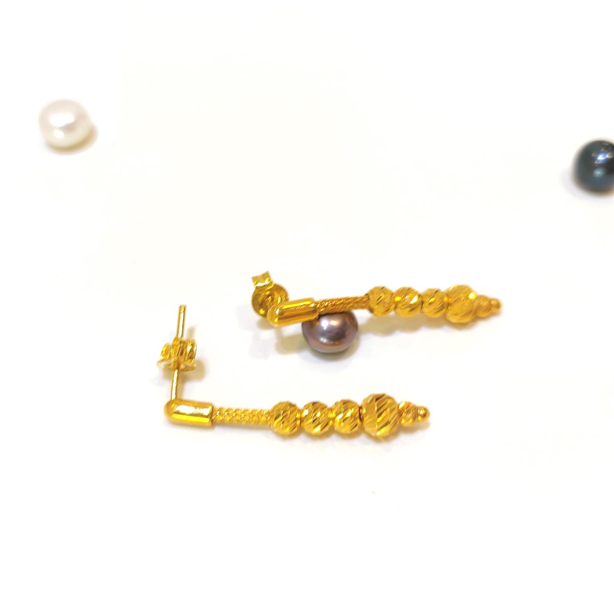 Kazze Zincirli Dorika Toplu Küpe 22 Ayar Altın HD VİDEOLU