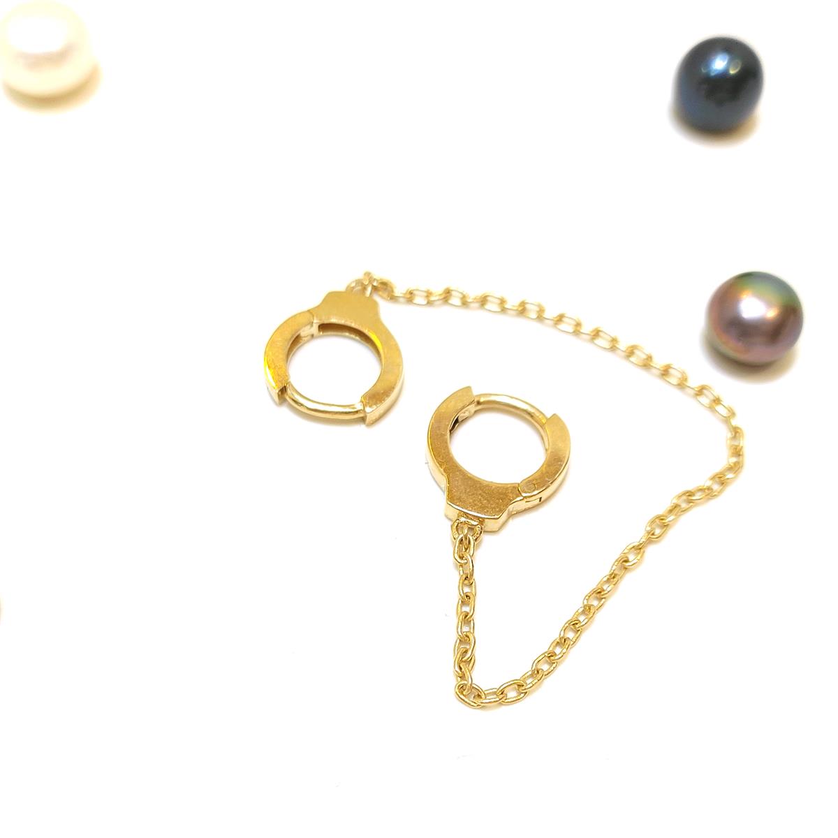 10mm Kelepçe Halka Küpe 14 Ayar Altın HD VİDEOLU