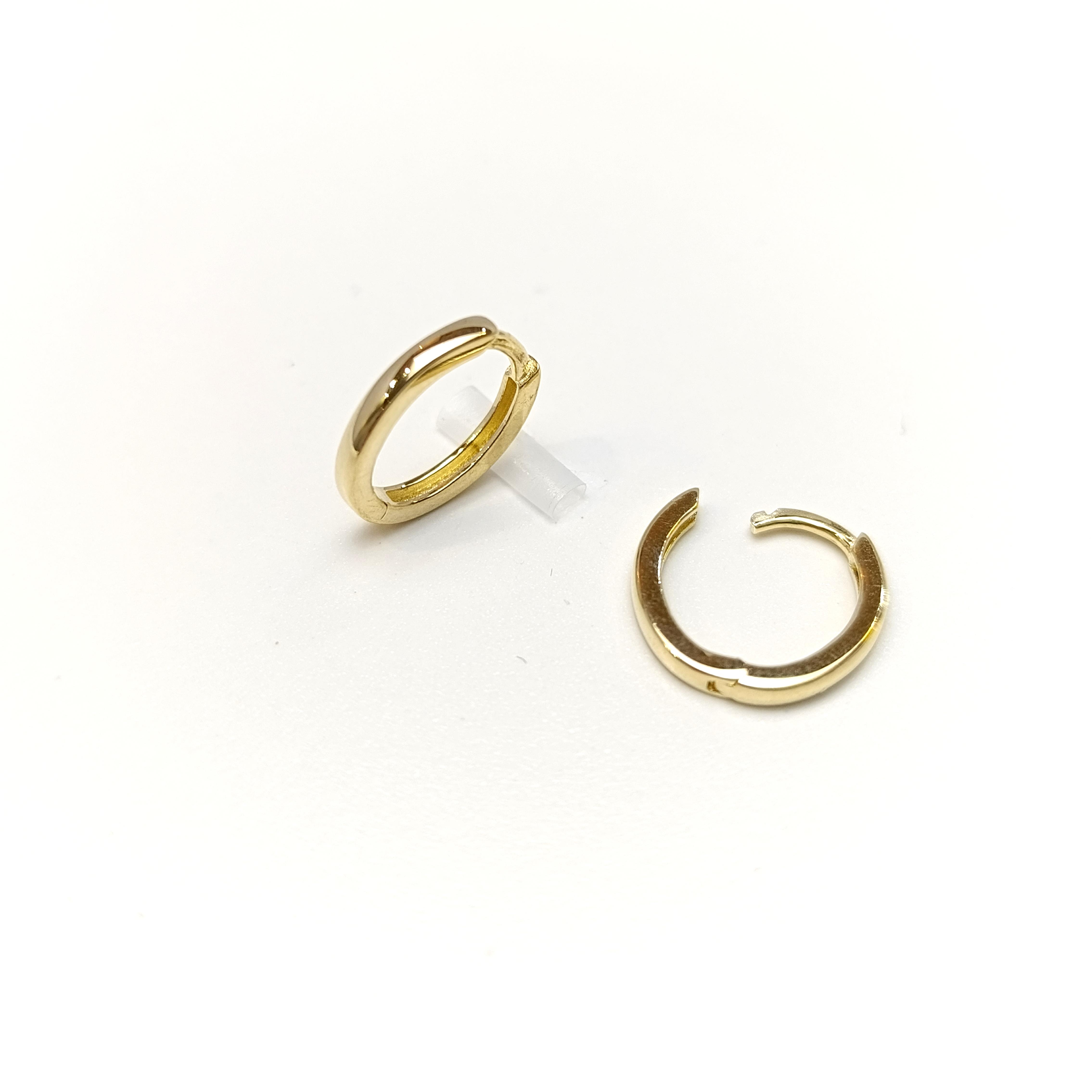 13.5mm Klasik Halka Küpe 14 Ayar Altın HD VİDEOLU