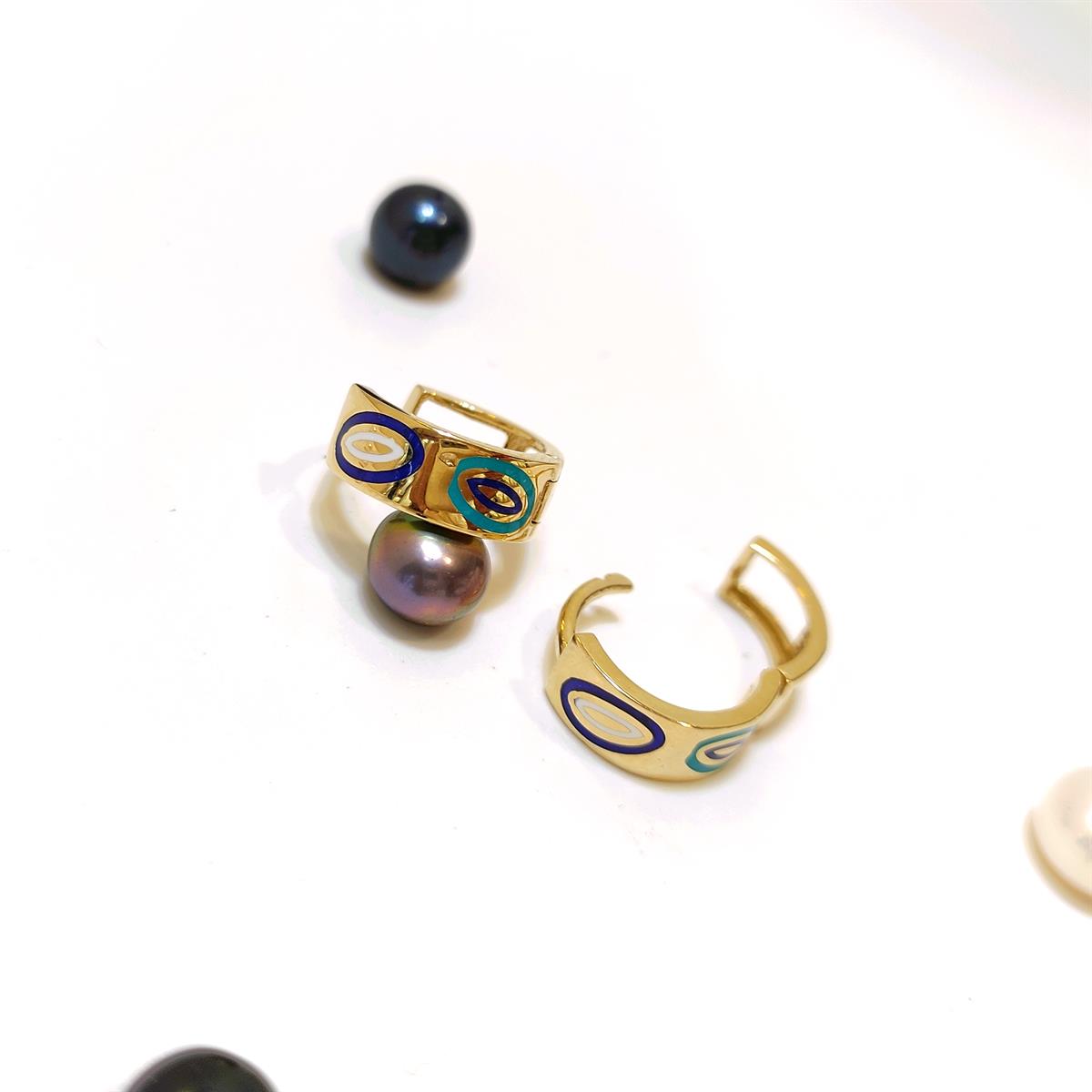 13.3mm Mineli Halka Küpe 14 Ayar Altın HD VİDEOLU