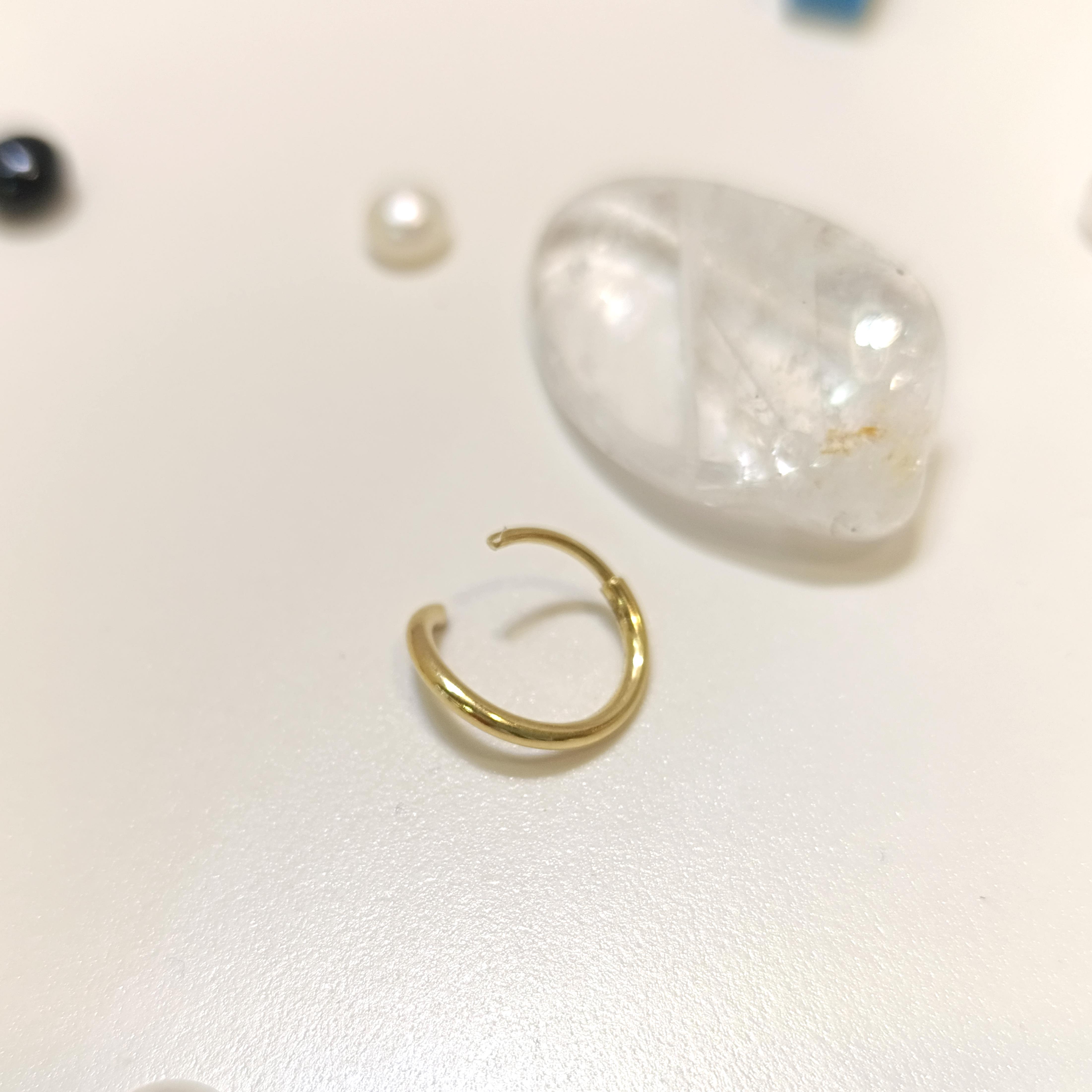 13mm TEKLİ Klasik Bombeli Halka Küpe 14 Ayar Altın HD VİDEOLU