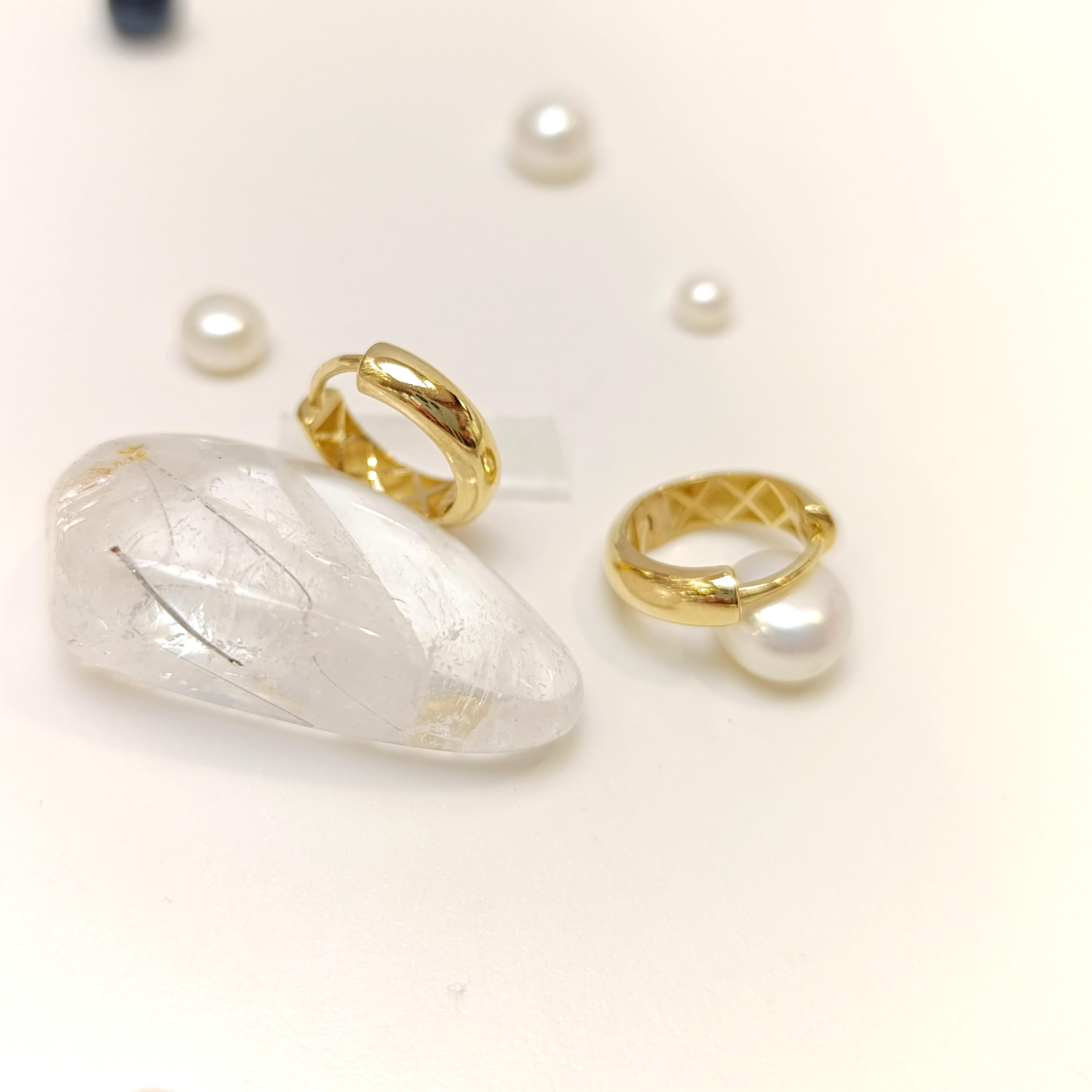 14.5mm Klasik Bombeli Halka Küpe 14 Ayar Altın HD VİDEOLU