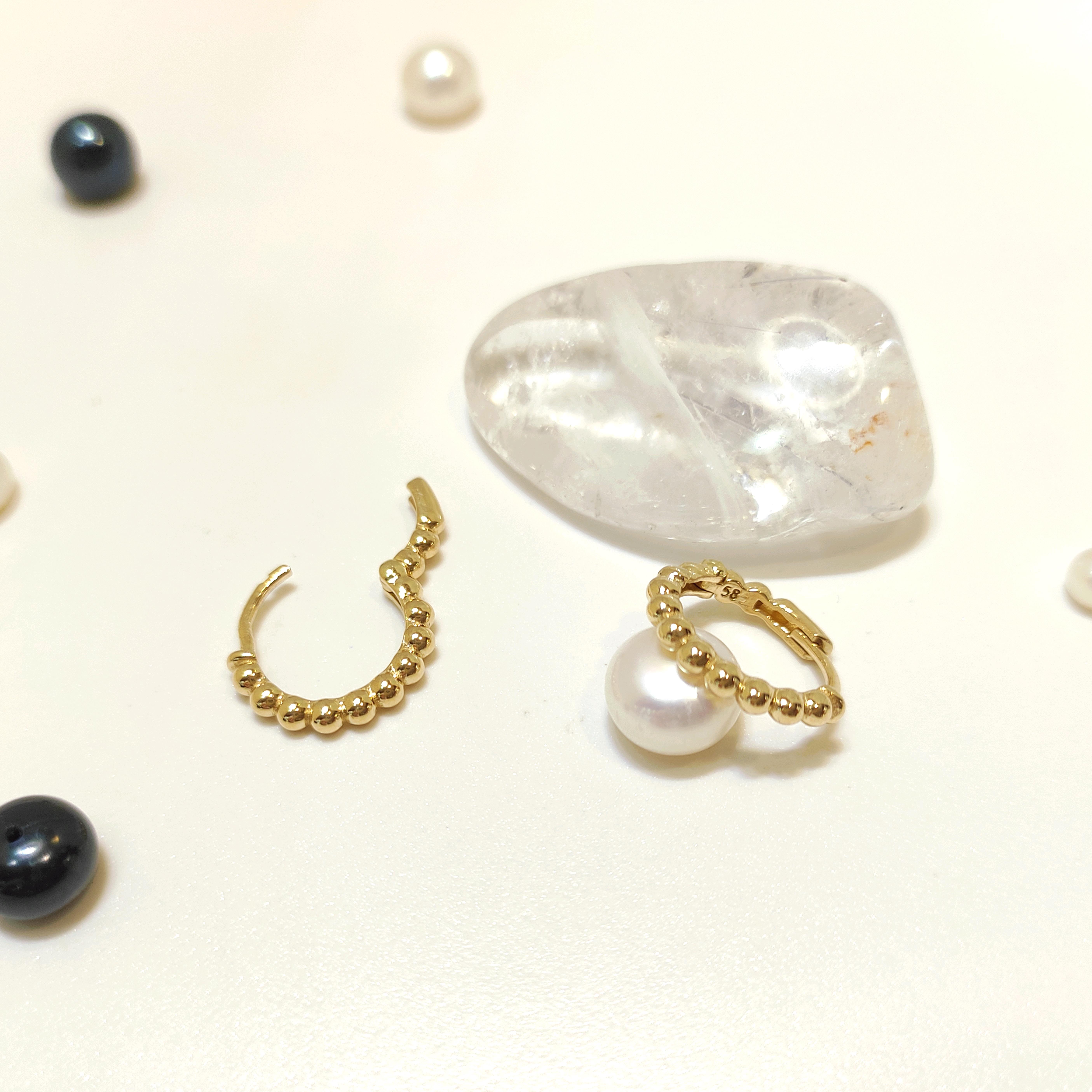 14mm Güverseli Hagi Halka Küpe 14 Ayar Altın HD VİDEOLU