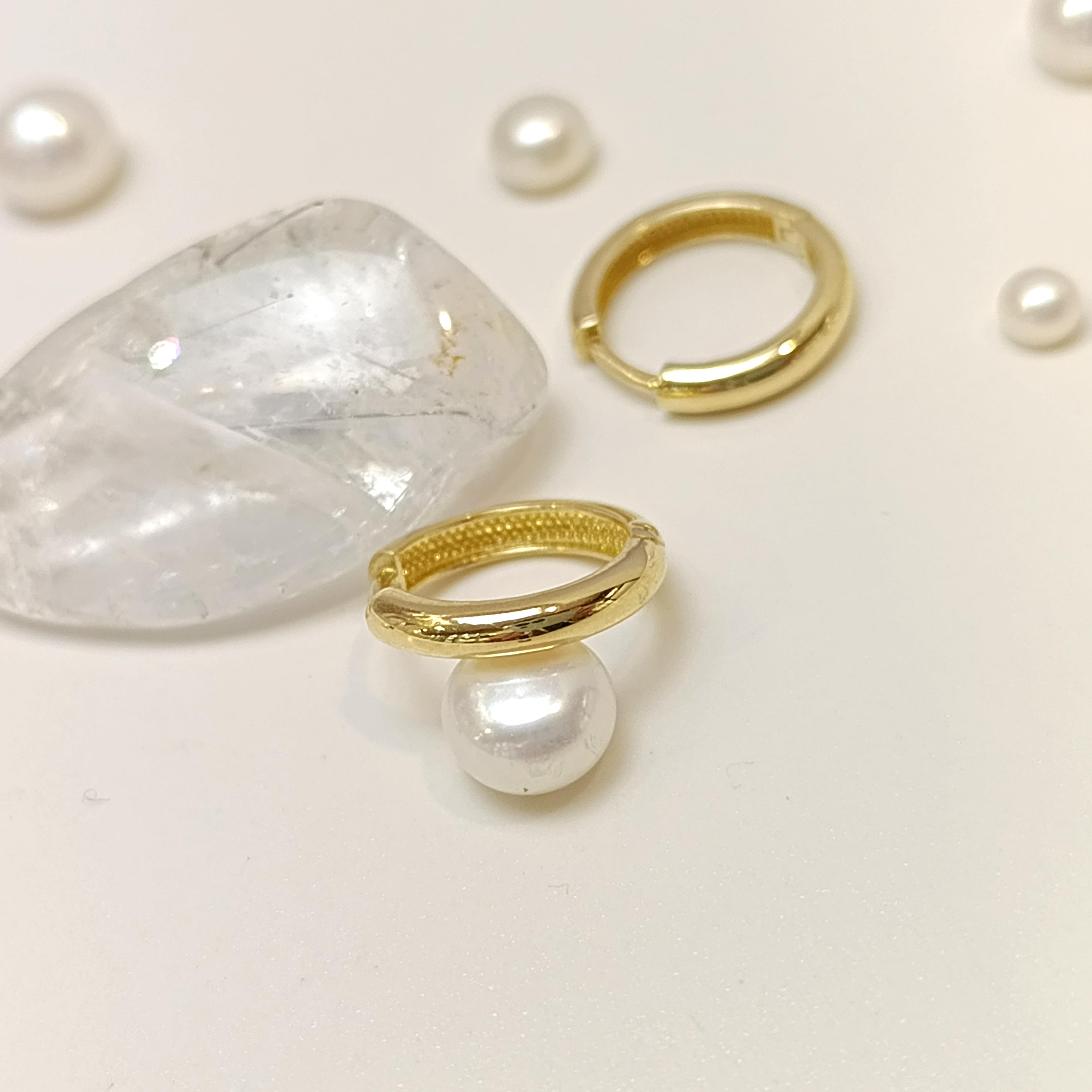 15.5mm Klasik Bombeli Halka Küpe 14 Ayar Altın HD VİDEOLU