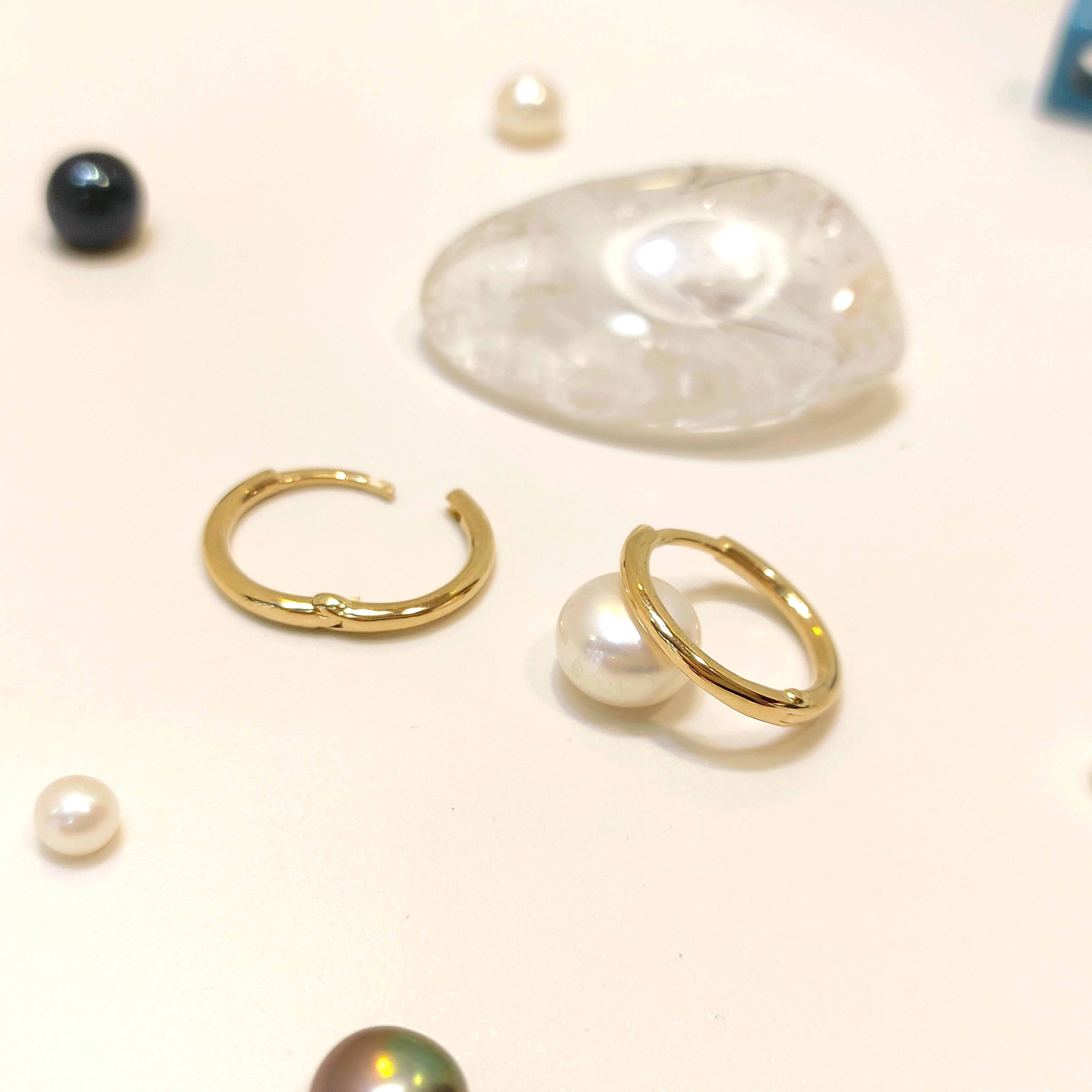 15mm Döküm Klaşik Halka Küpe 14 Ayar Altın 