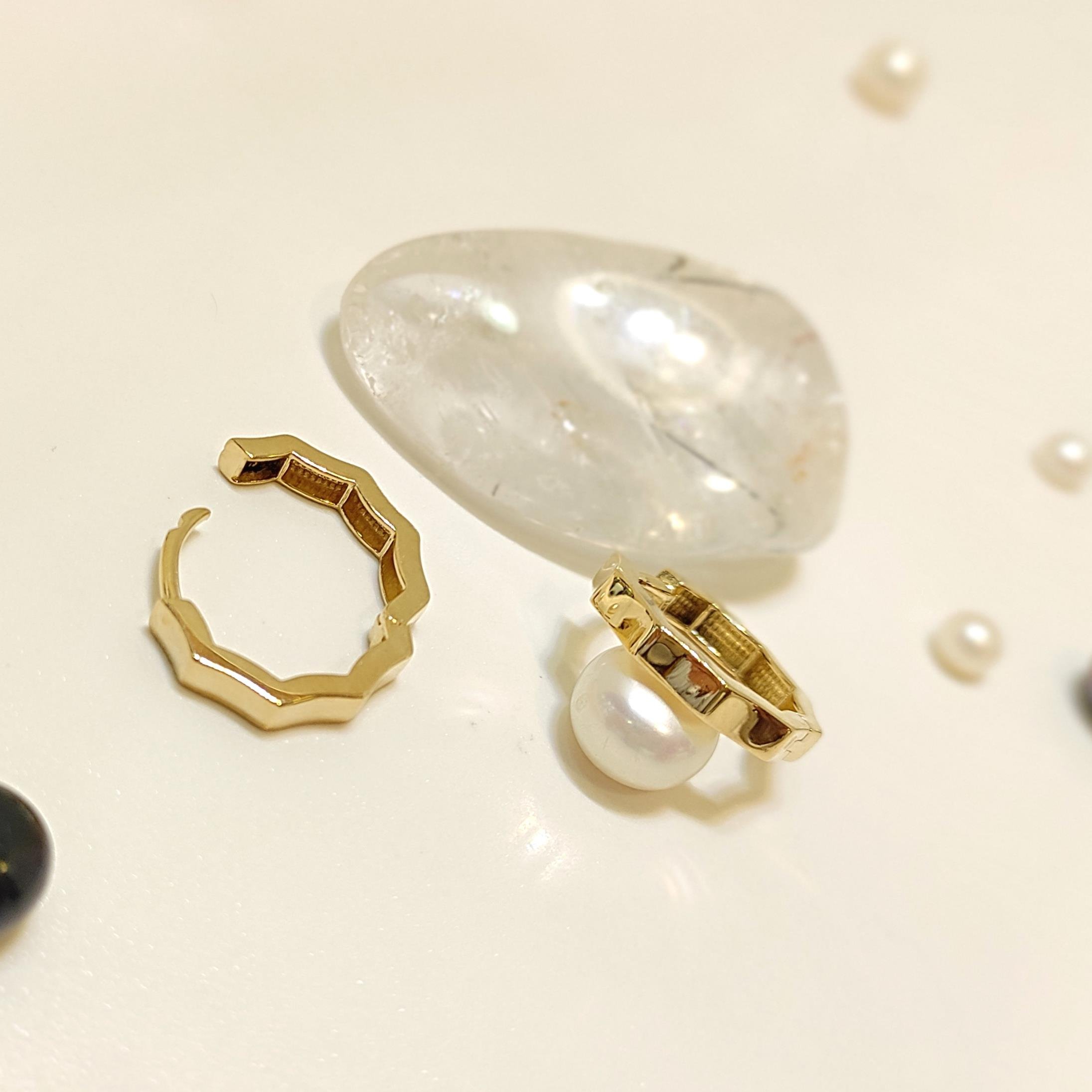 15mm Hagi Halka Küpe 14 Ayar Altın HD VİDEOLU