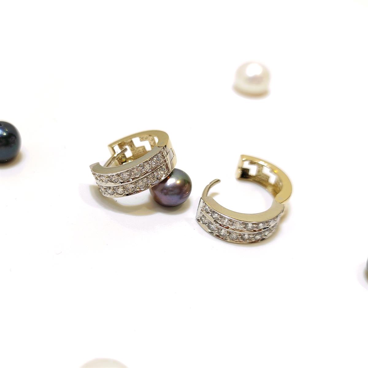 15mm Su Yolu Halka Küpe 14 Ayar Altın HD VİDEOLU