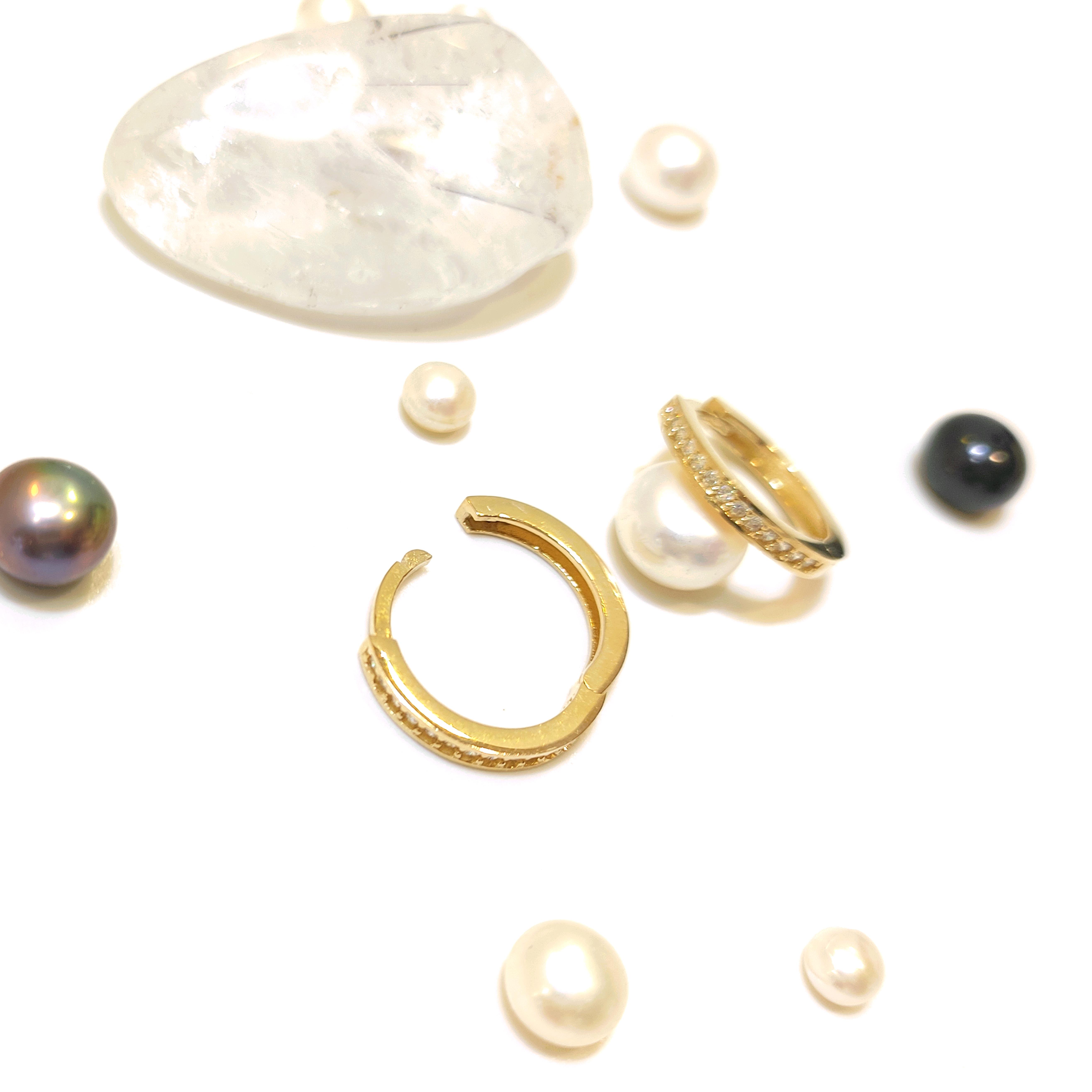 15mm Su Yolu Halka Küpe 14 Ayar Altın HD VİDEOLU