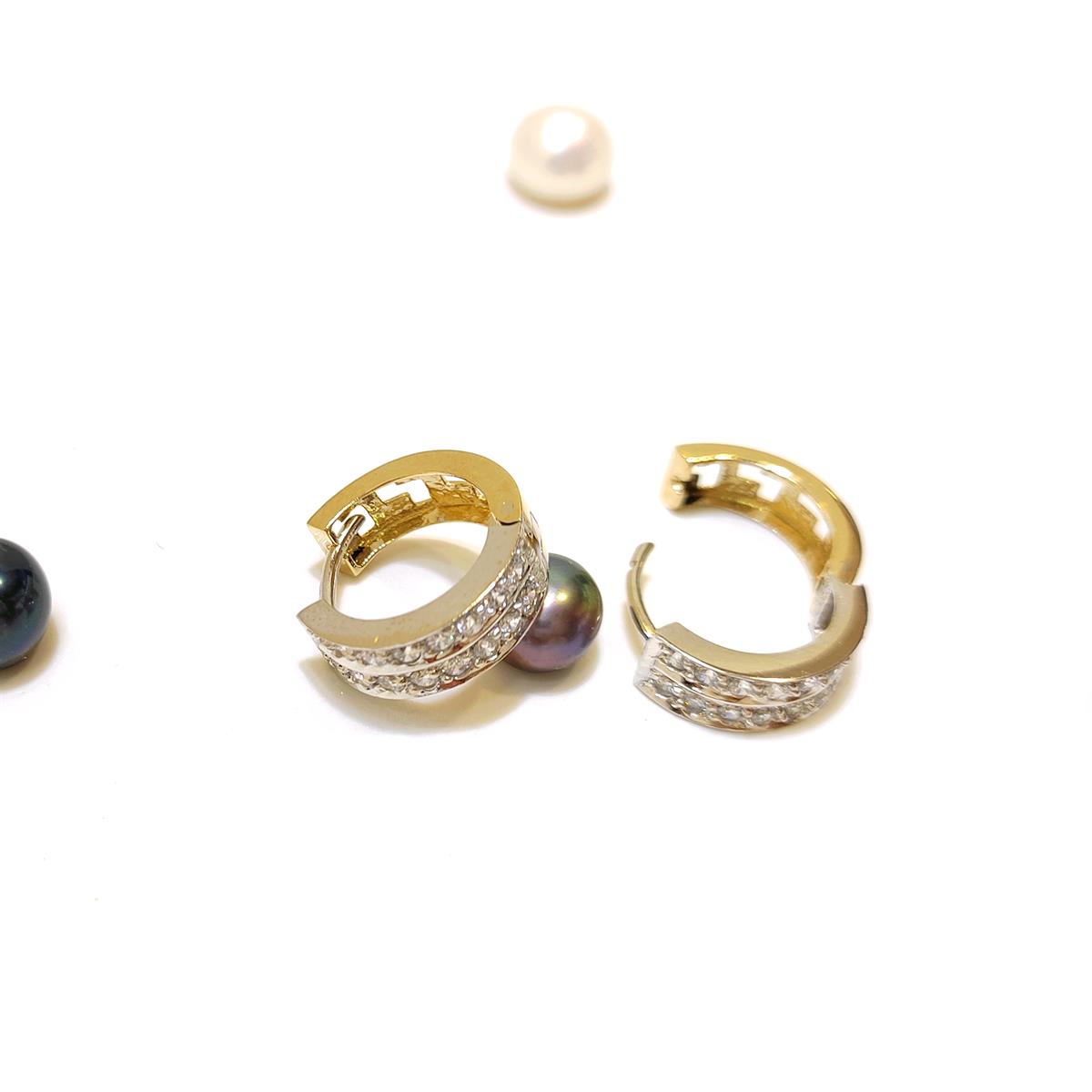 15mm Su Yolu Halka Küpe 14 Ayar Altın HD VİDEOLU