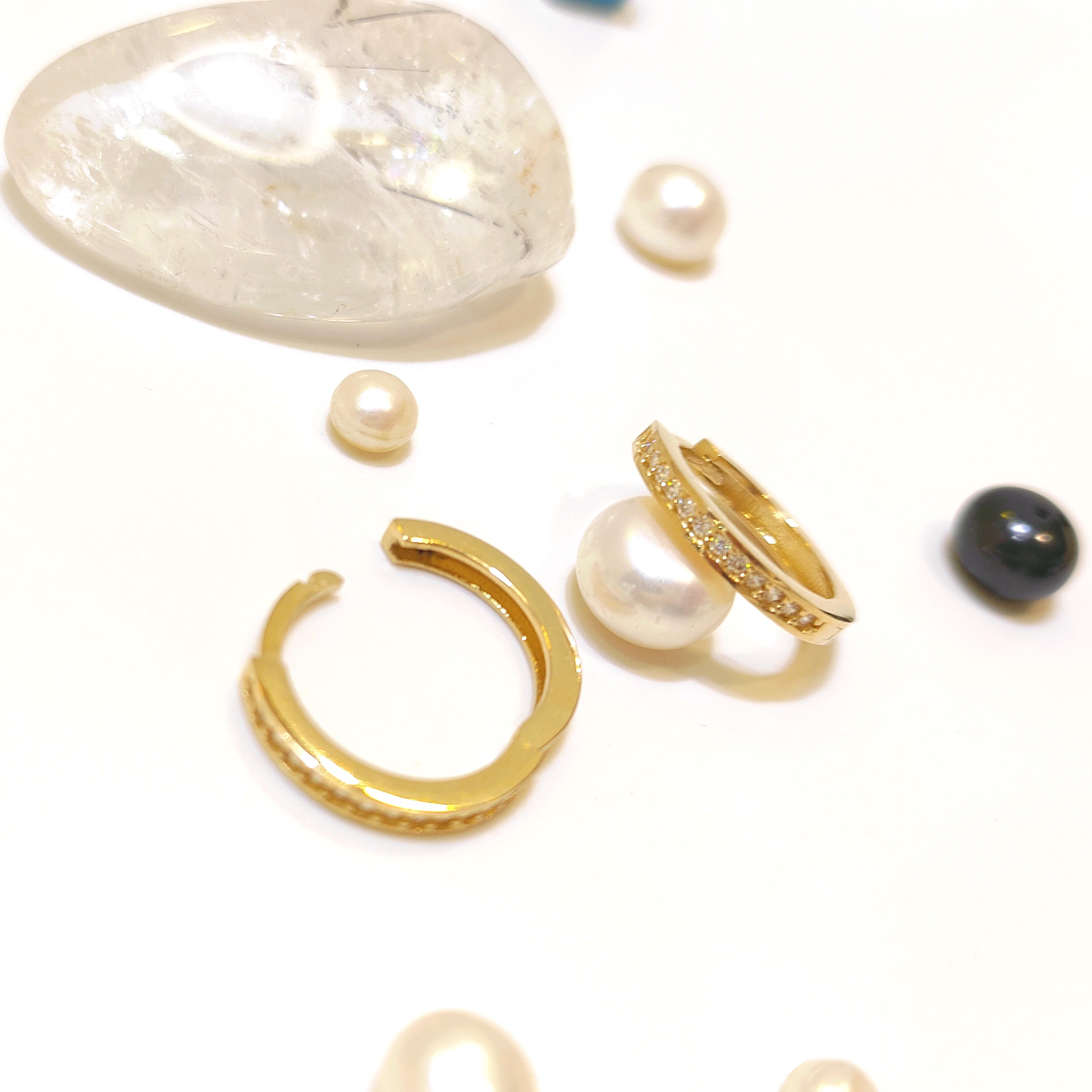 15mm Su Yolu Halka Küpe 14 Ayar Altın HD VİDEOLU