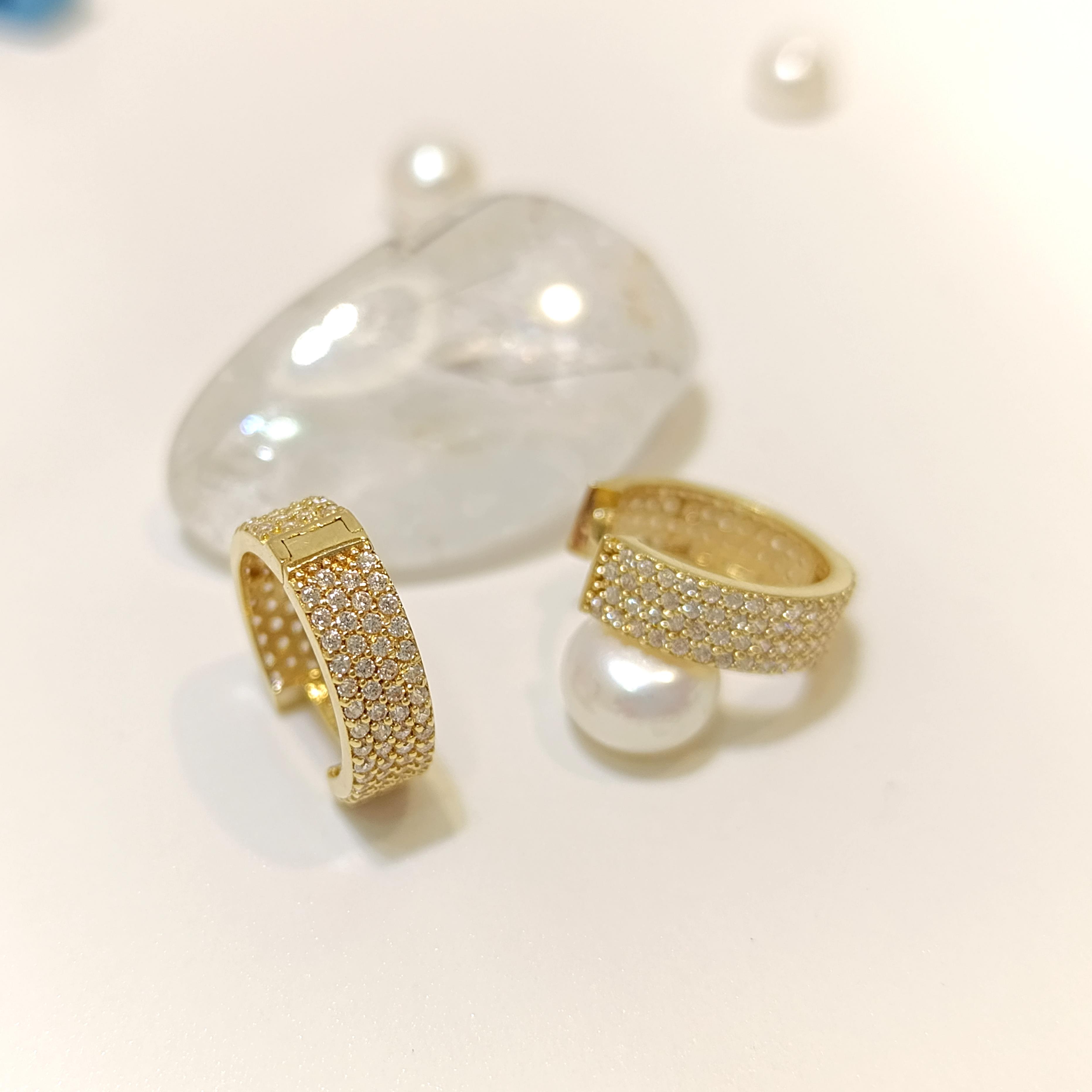 15mm Tam Tur Taşlı Hagi Halka Küpe 14 Ayar Altın HD VİDEOLU