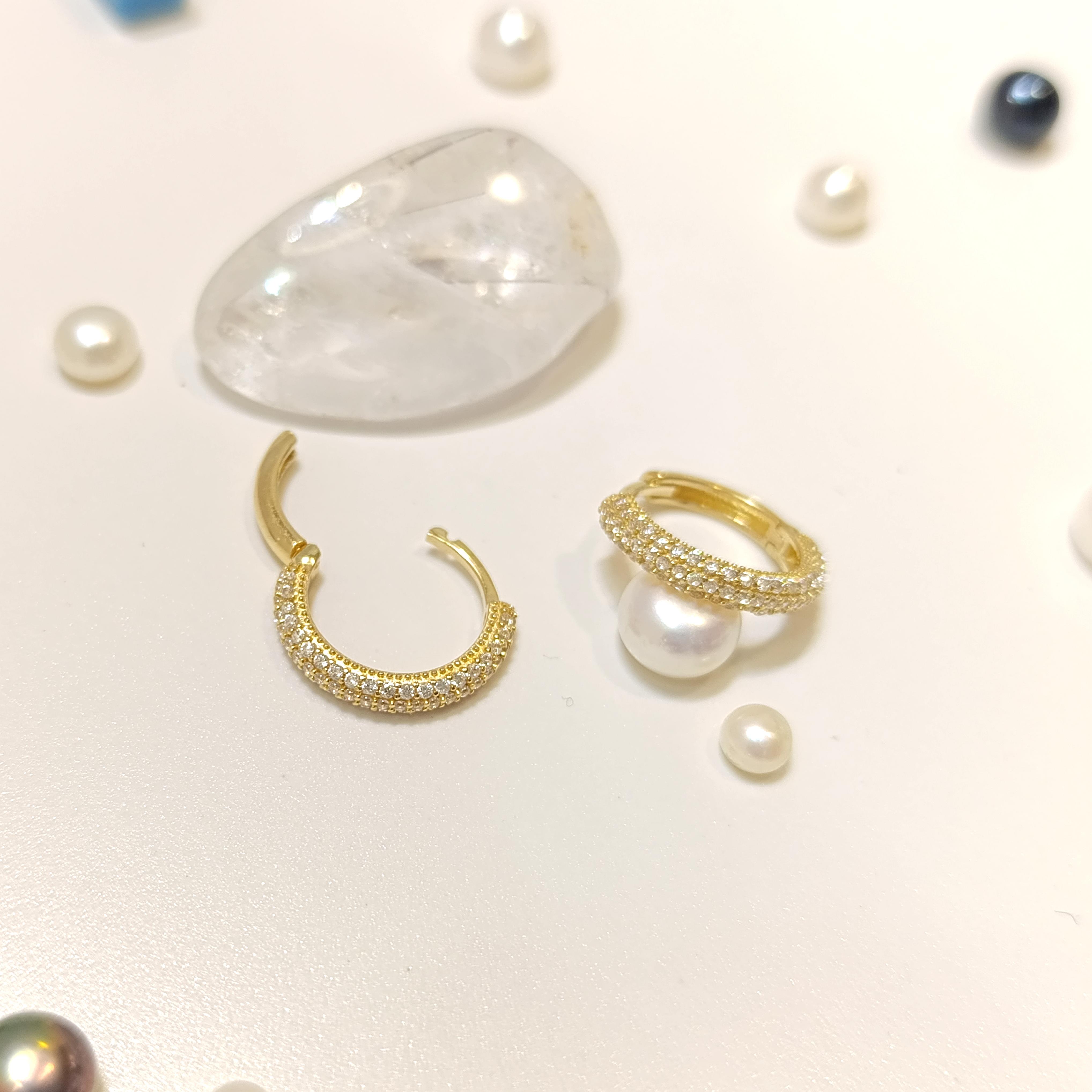 16mm Su Yolu Klasik Bombeli Halka Küpe 14 Ayar Altın HD VİDEOLU