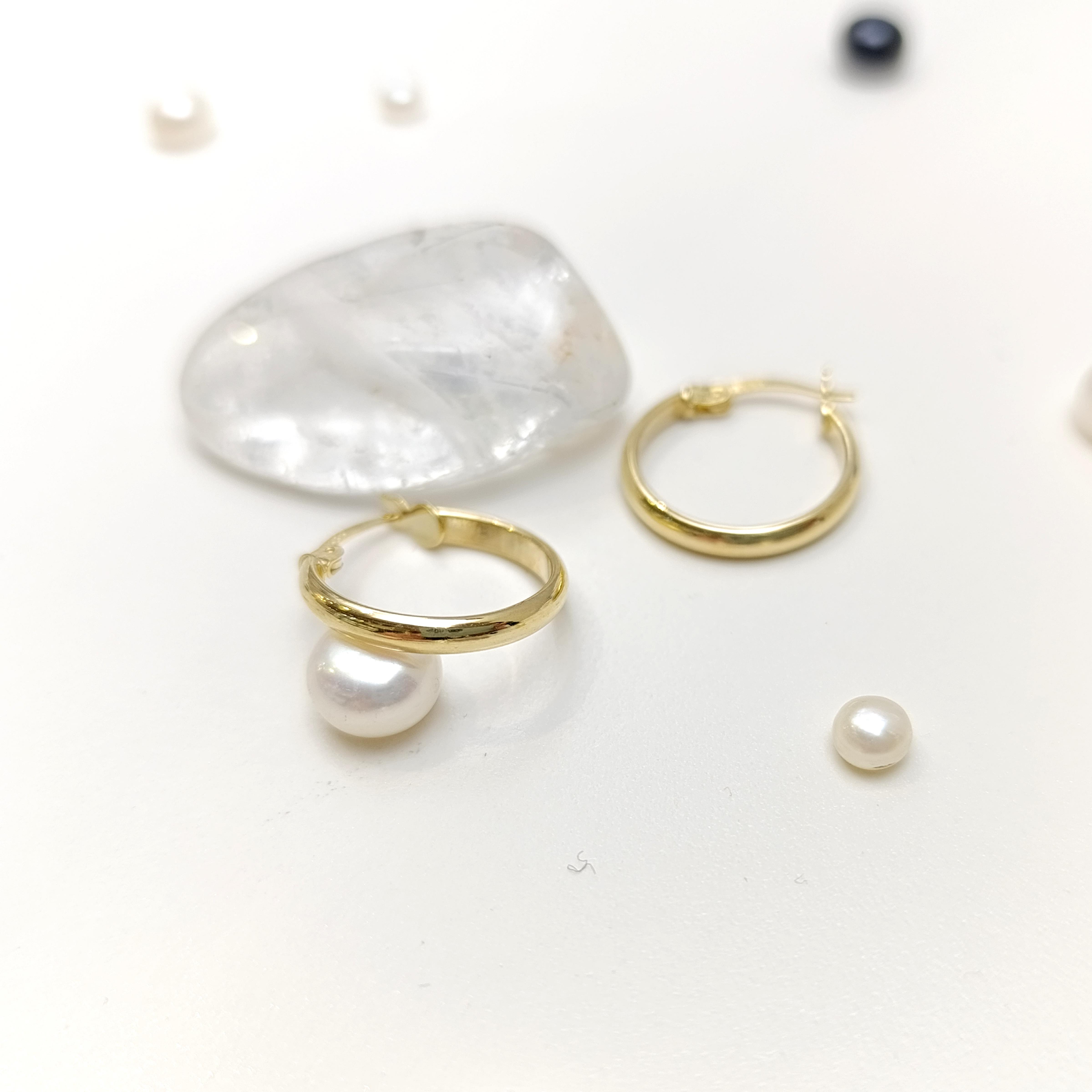 17.5mm Klasik Bombeli Halka Küpe 14 Ayar Altın HD VİDEOLU