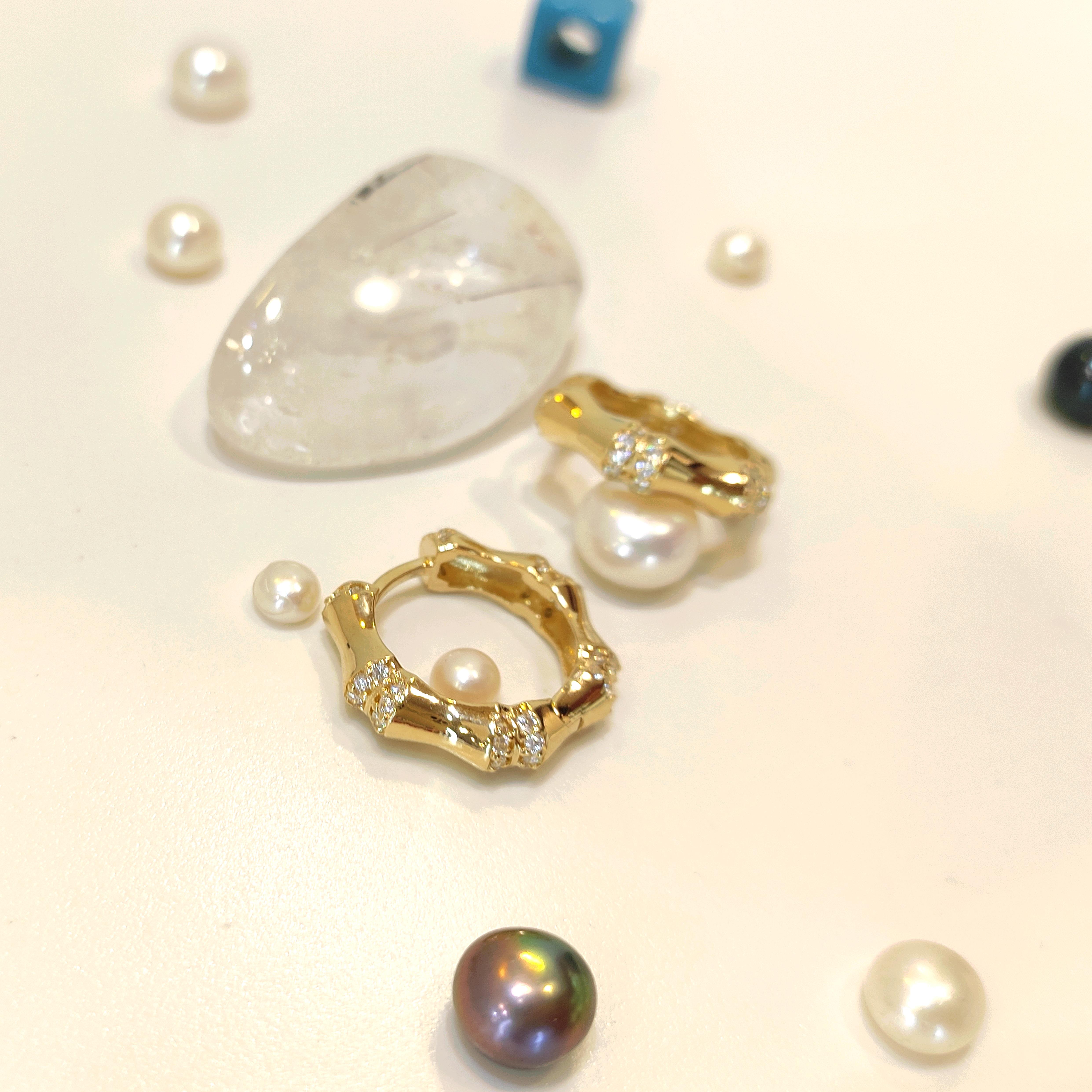 17.5mm Kemik Halka Küpe 14 Ayar Altın HD VİDEOLU