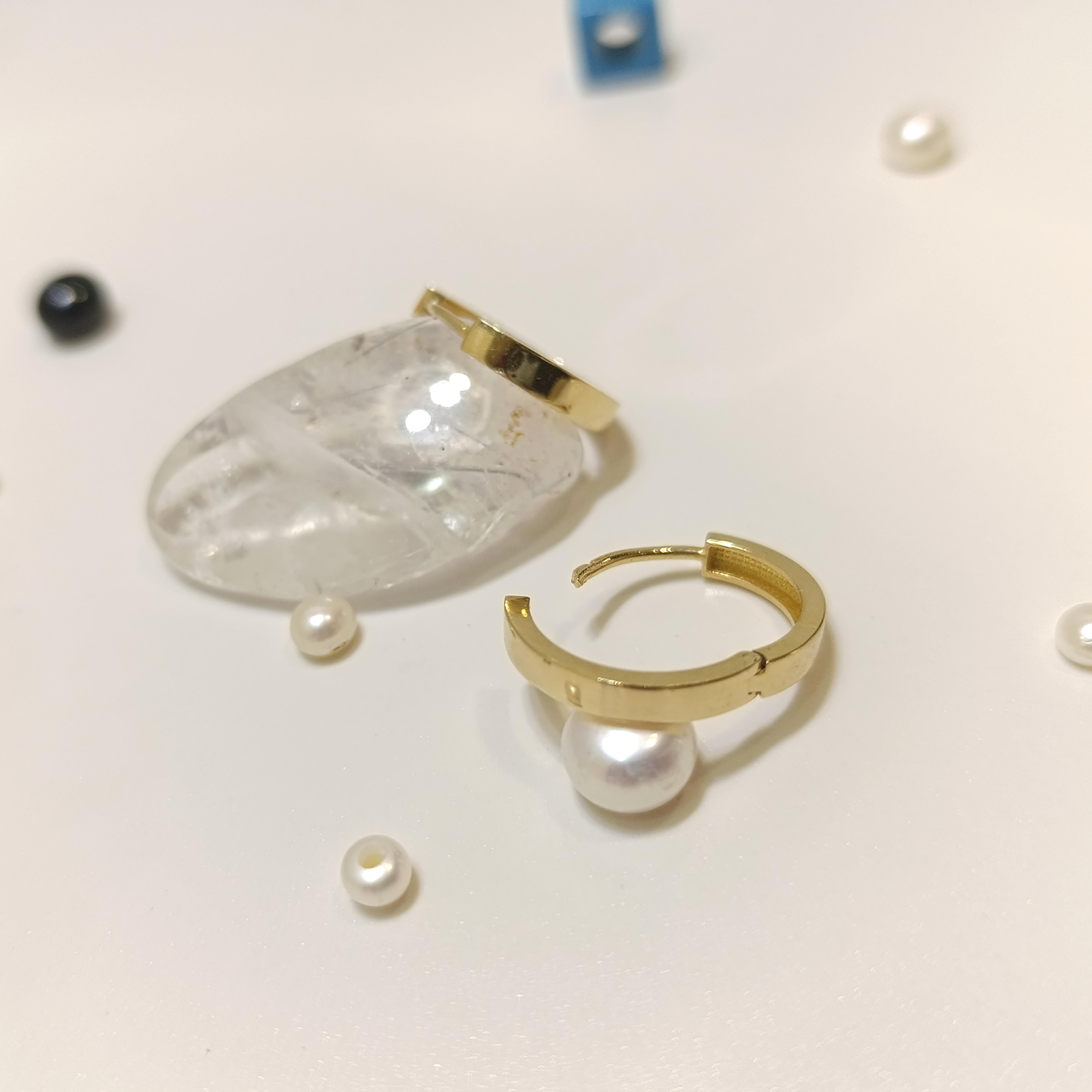 17.5mm Klasik Ray Halka Hagi Küpe 14 Ayar Altın HD VİDEOLU