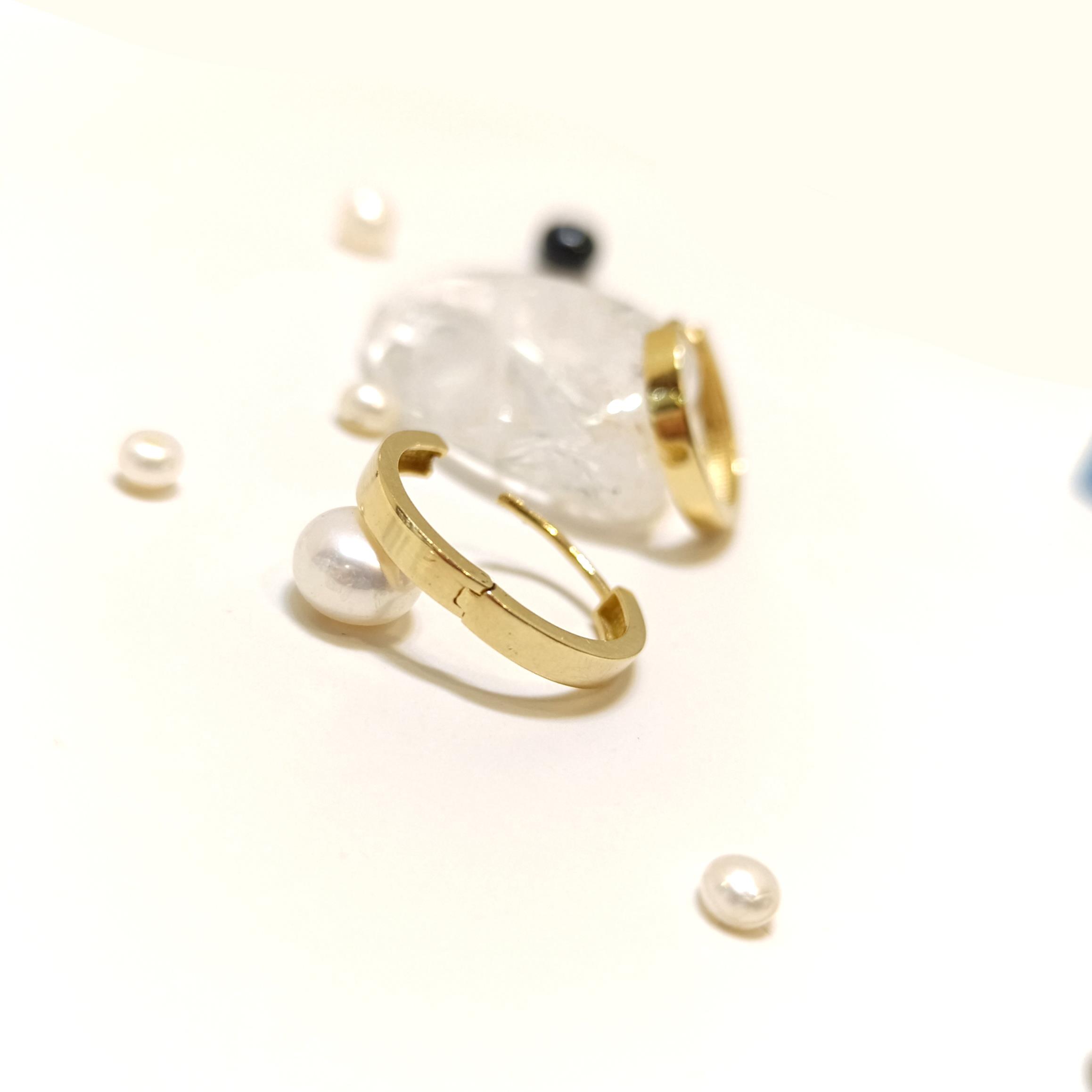 17.5mm Klasik Ray Halka Hagi Küpe 14 Ayar Altın HD VİDEOLU