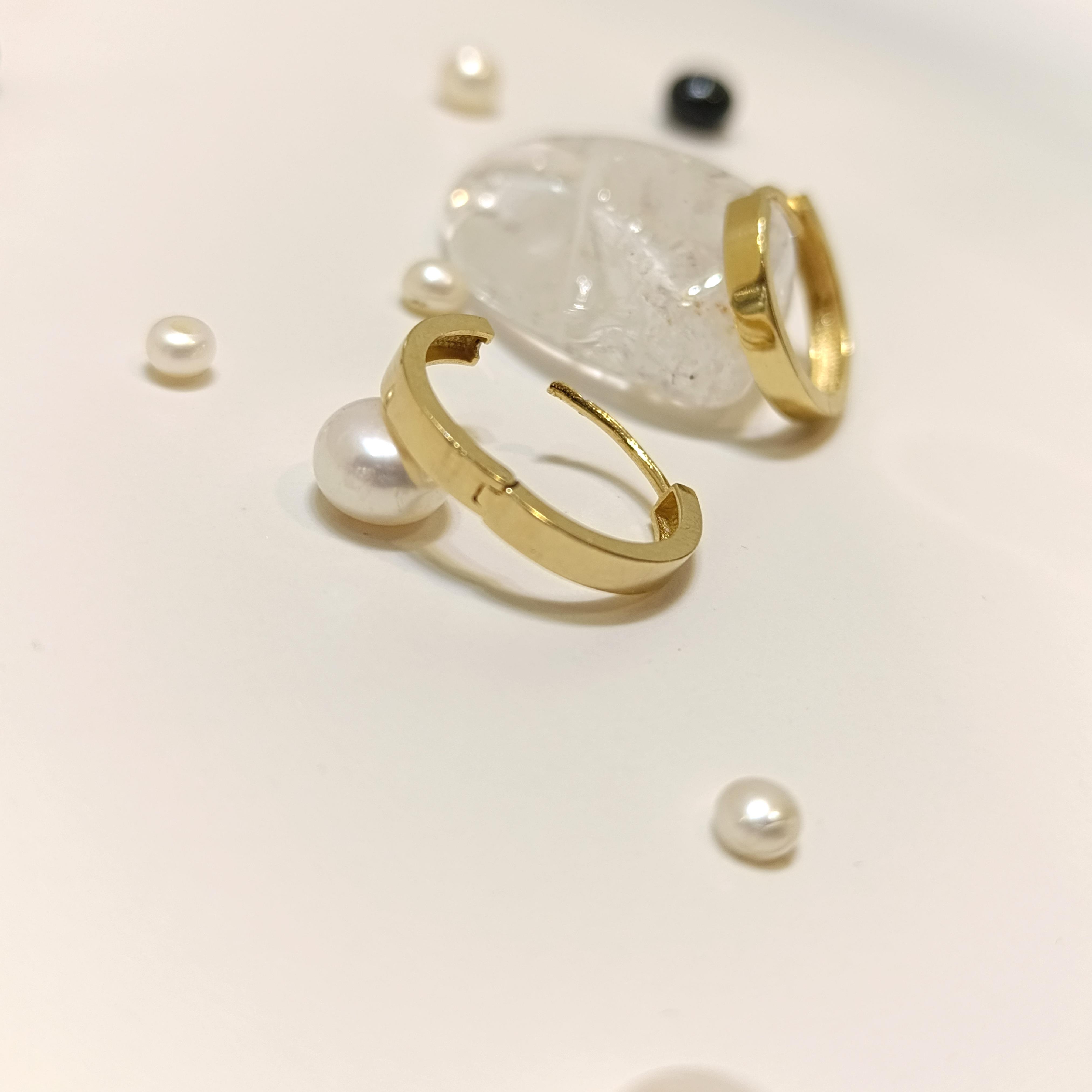 17.5mm Klasik Ray Halka Hagi Küpe 14 Ayar Altın HD VİDEOLU