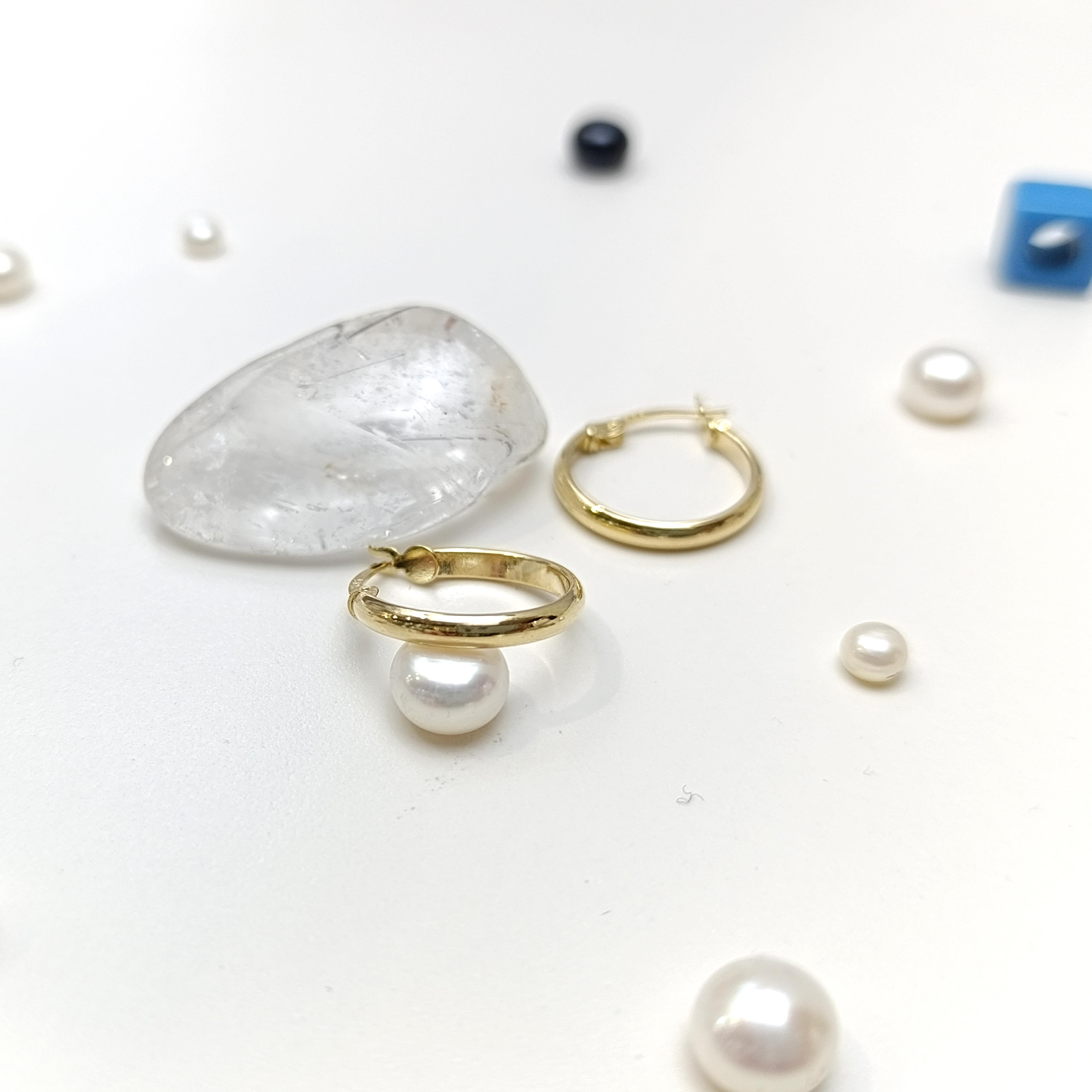 17.5mm Klasik Bombeli Halka Küpe 14 Ayar Altın HD VİDEOLU