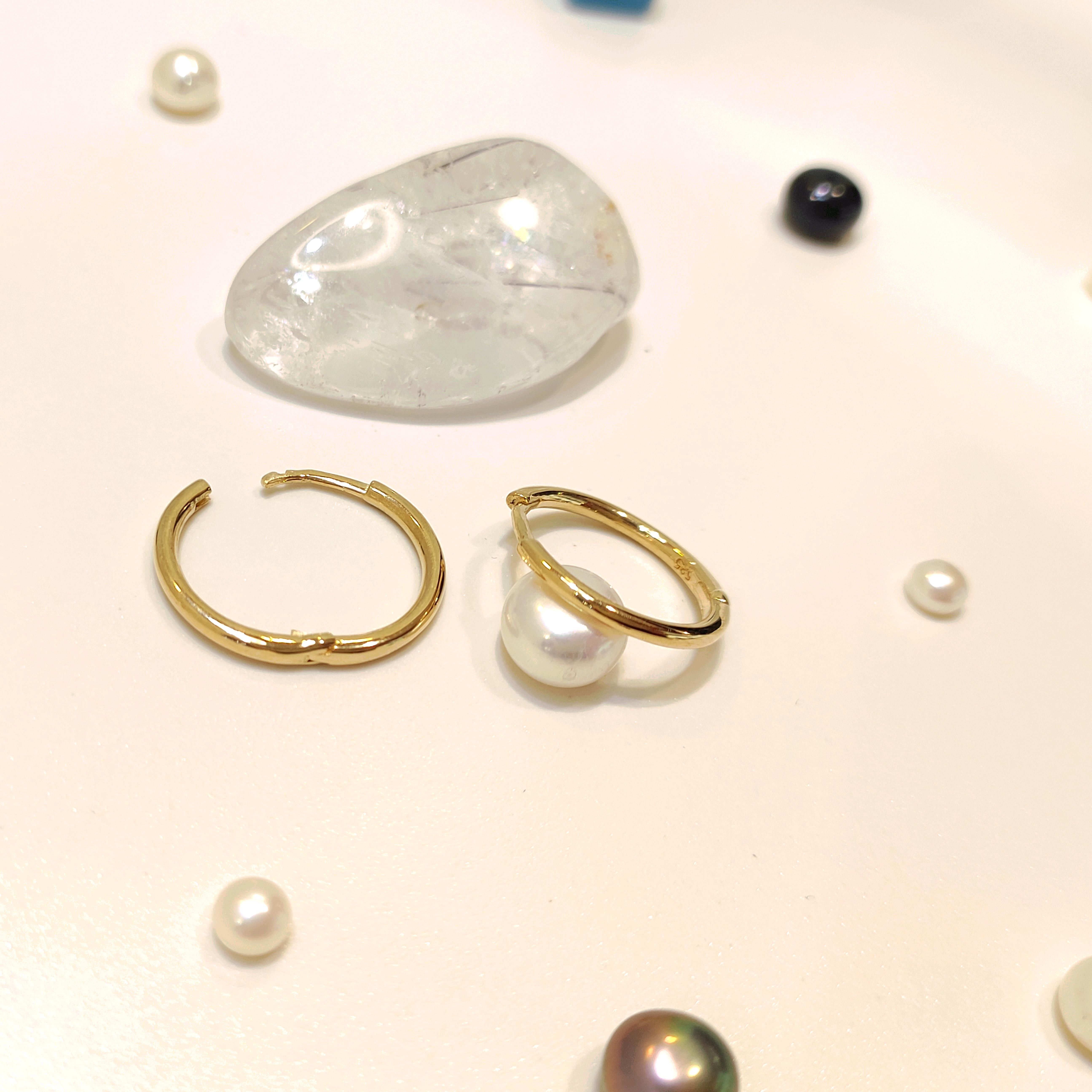 17mm Döküm Klaşik Halka Küpe 14 Ayar Altın 