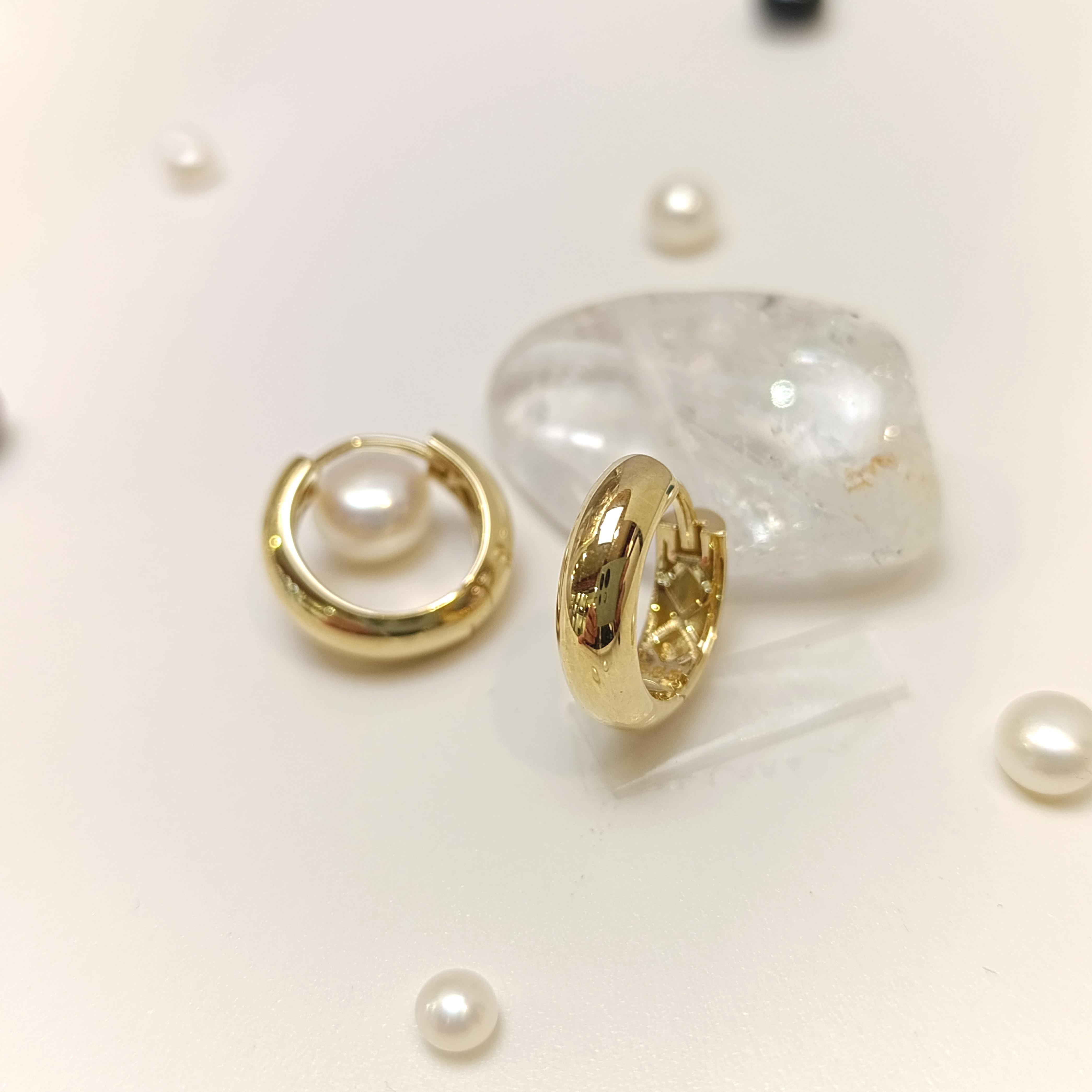 17mm Klasik Bombeli Halka Küpe 14 Ayar Altın HD VİDEOLU