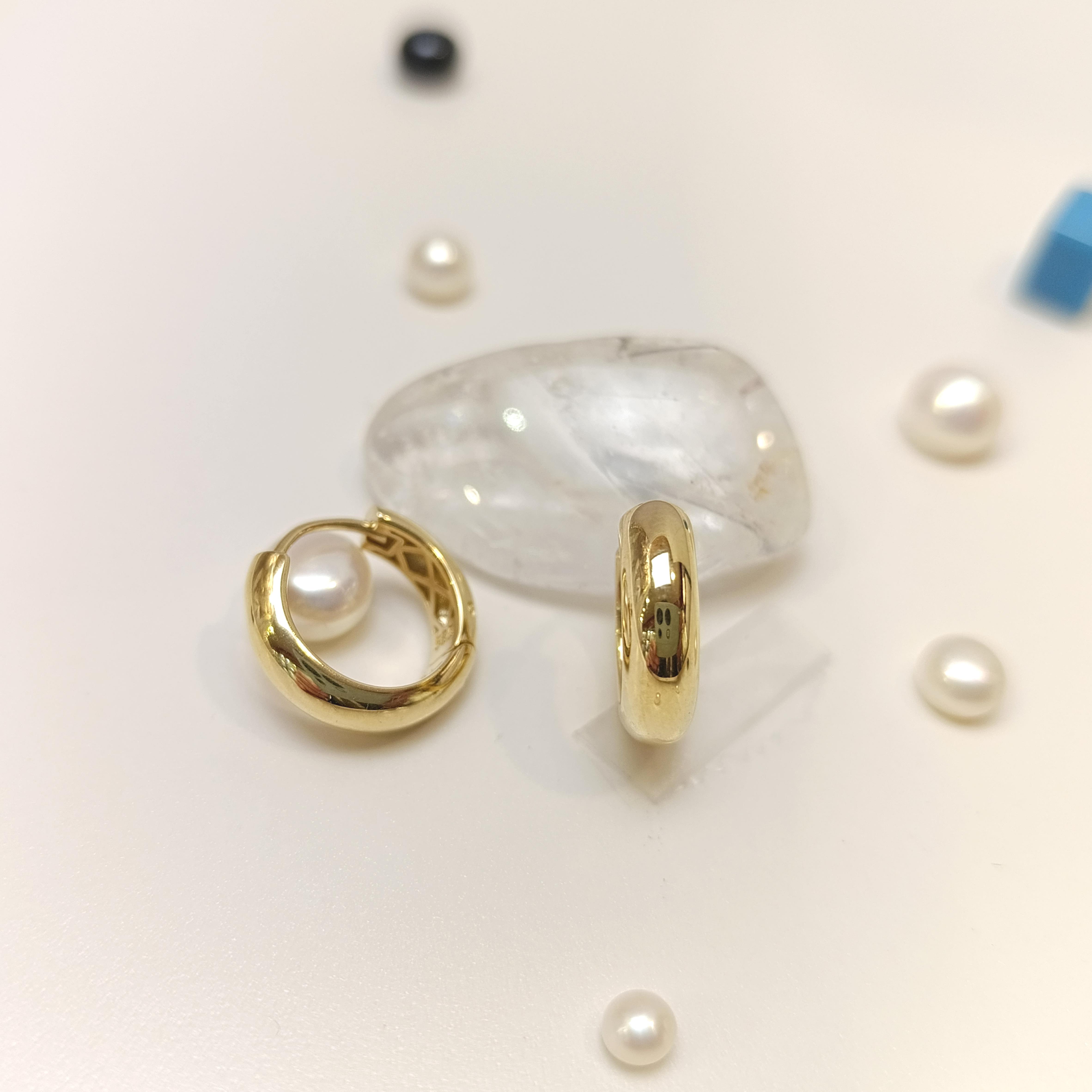 17mm Klasik Bombeli Halka Küpe 14 Ayar Altın HD VİDEOLU