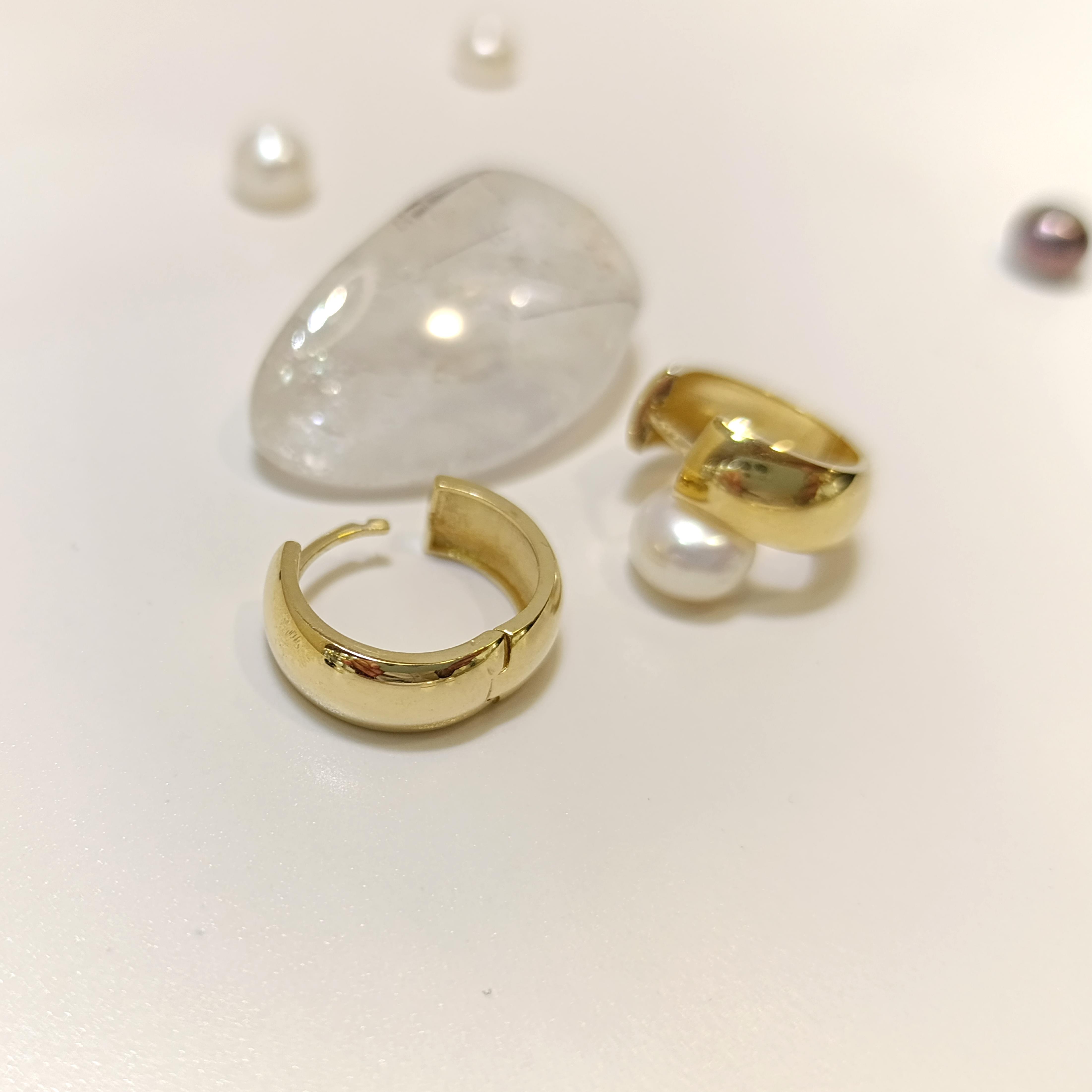 17mm Klasik Hagi Halka Küpe 14 Ayar Altın HD VİDEOLU