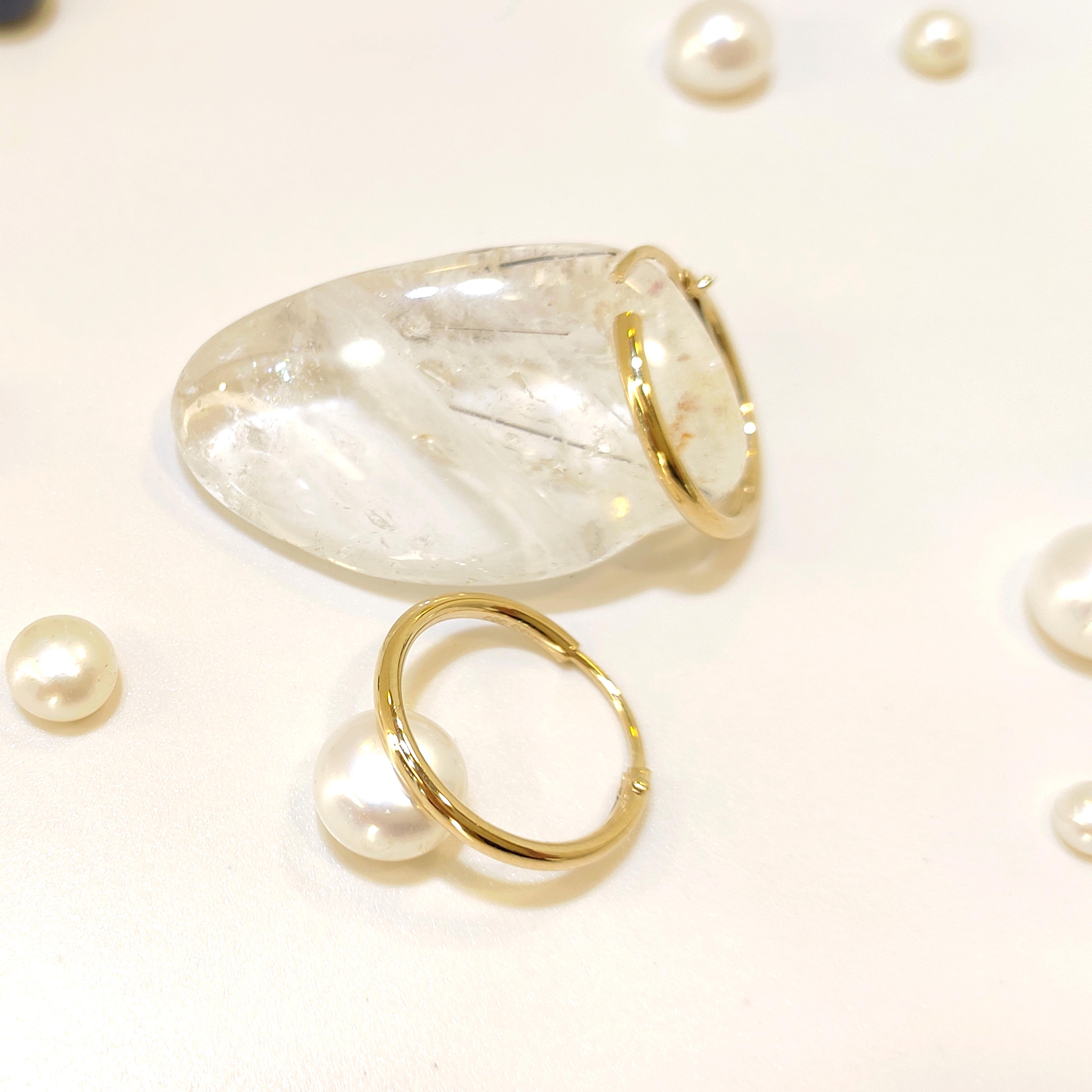 17mm Klasik Halka Küpe 14 Ayar Altın 