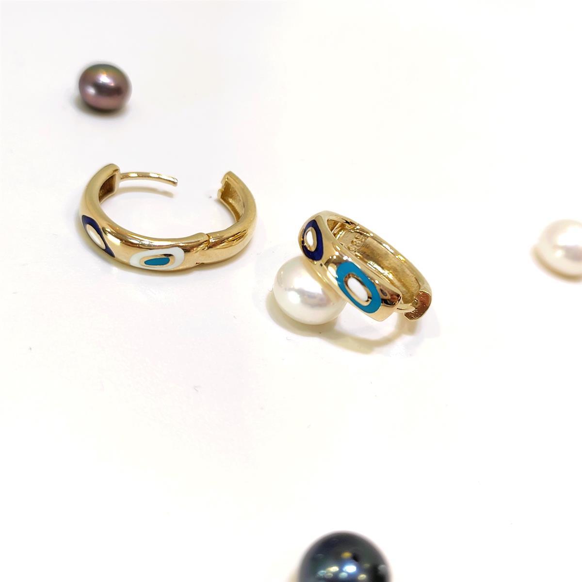 17mm Mineli Halka Küpe 14 Ayar Altın HD VİDEOLU