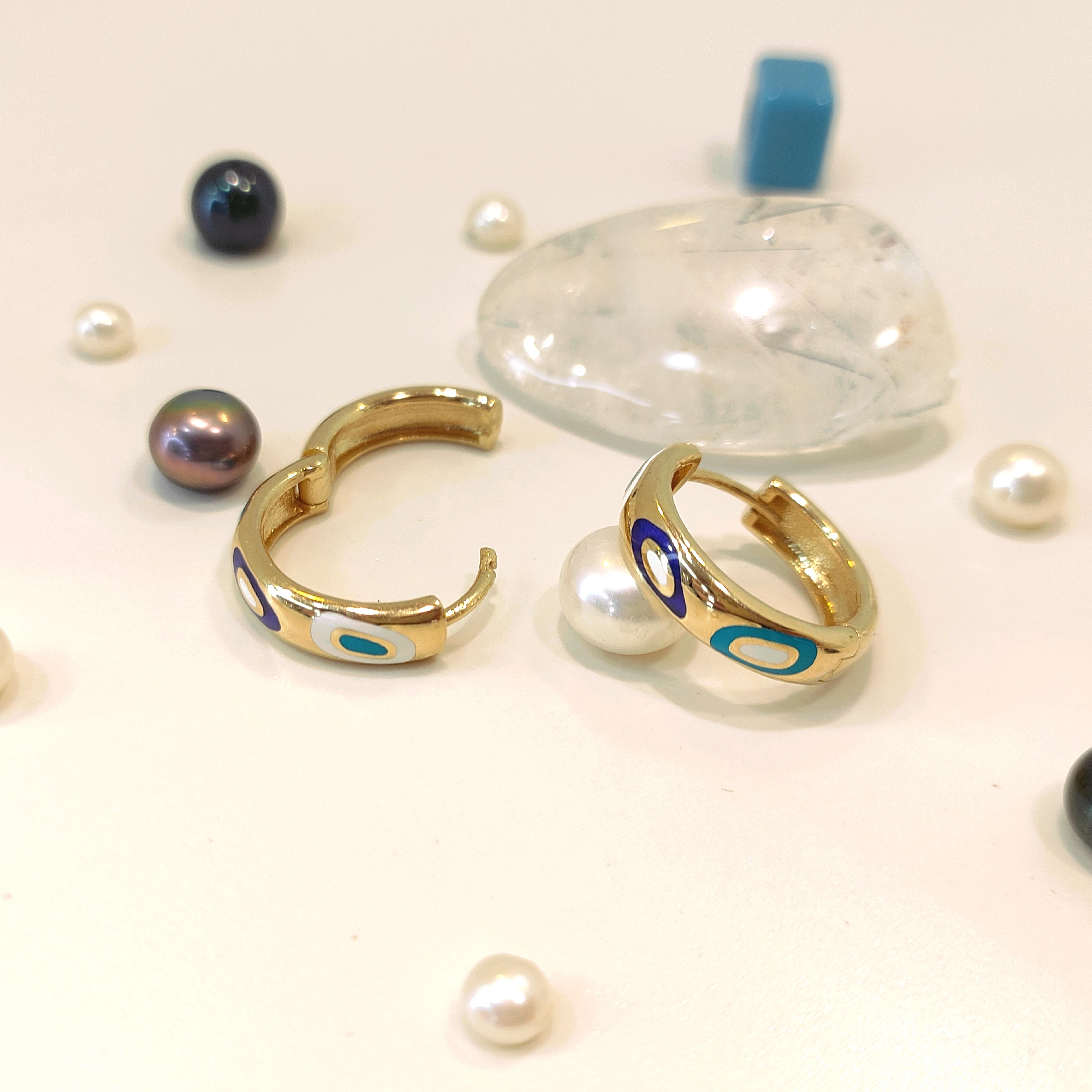 17mm Top Vidalı Küpe 14 Ayar Altın  HD VİDEOLU