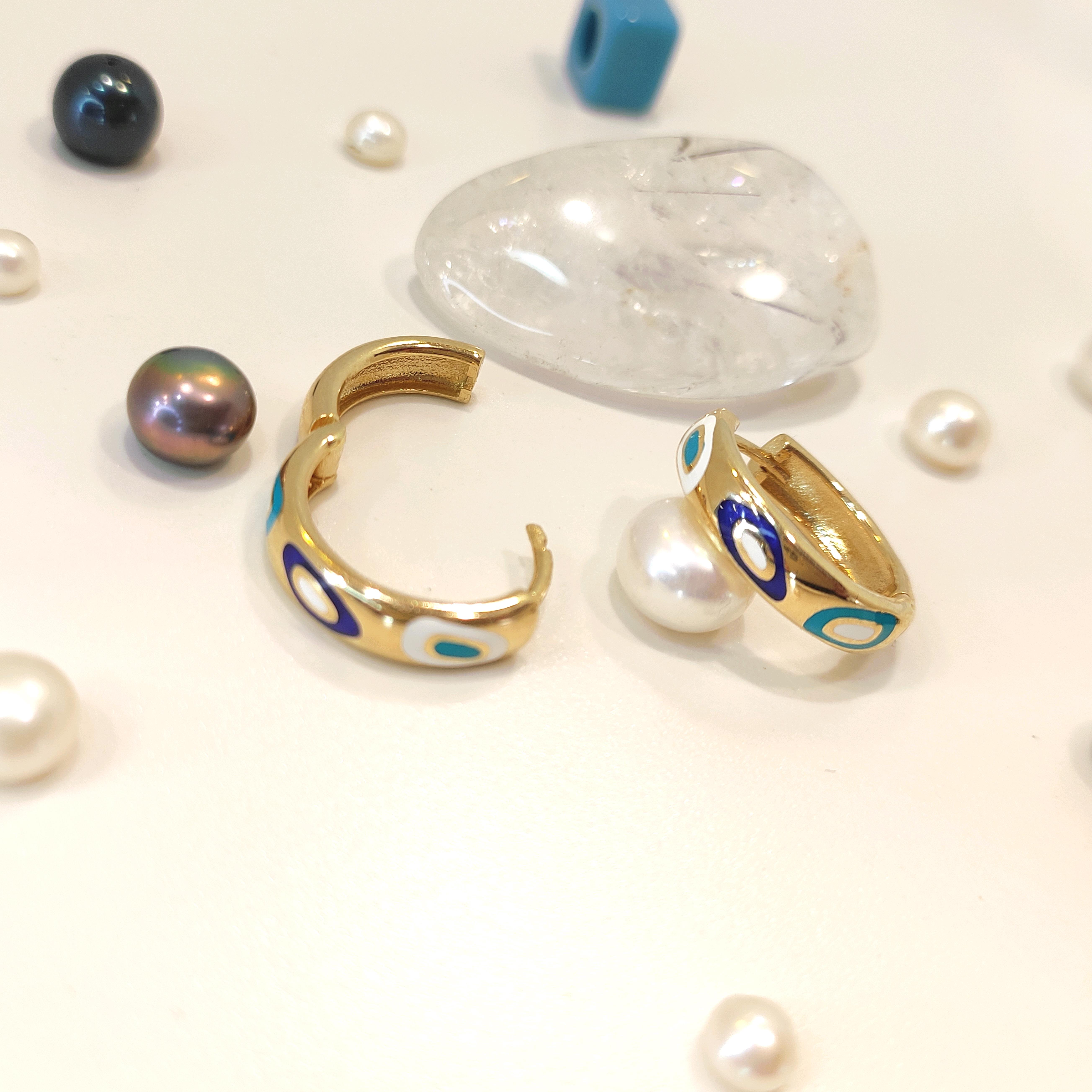 17mm Top Vidalı Küpe 14 Ayar Altın  HD VİDEOLU