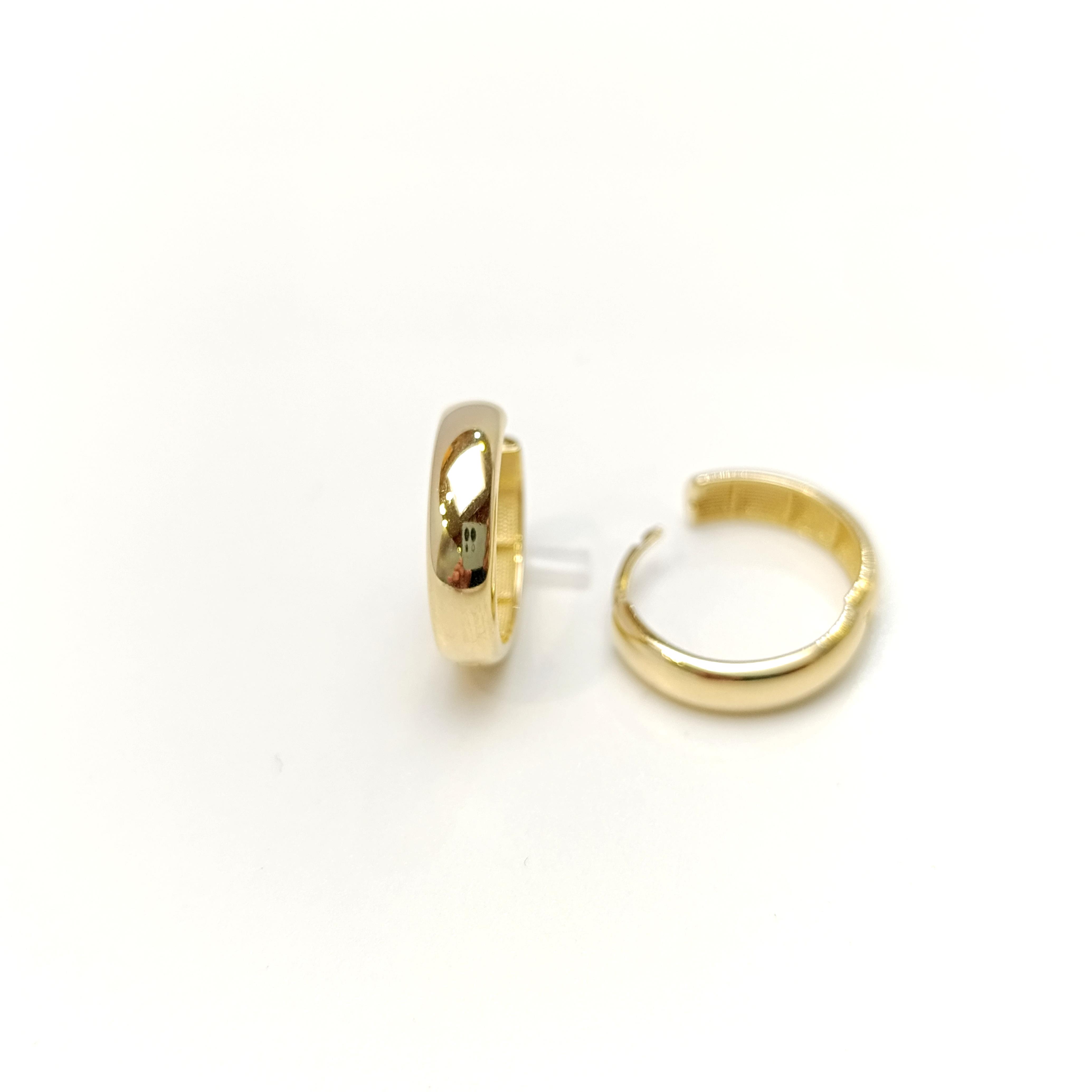 18.8mm Klasik Halka Küpe 14 Ayar Altın HD VİDEOLU