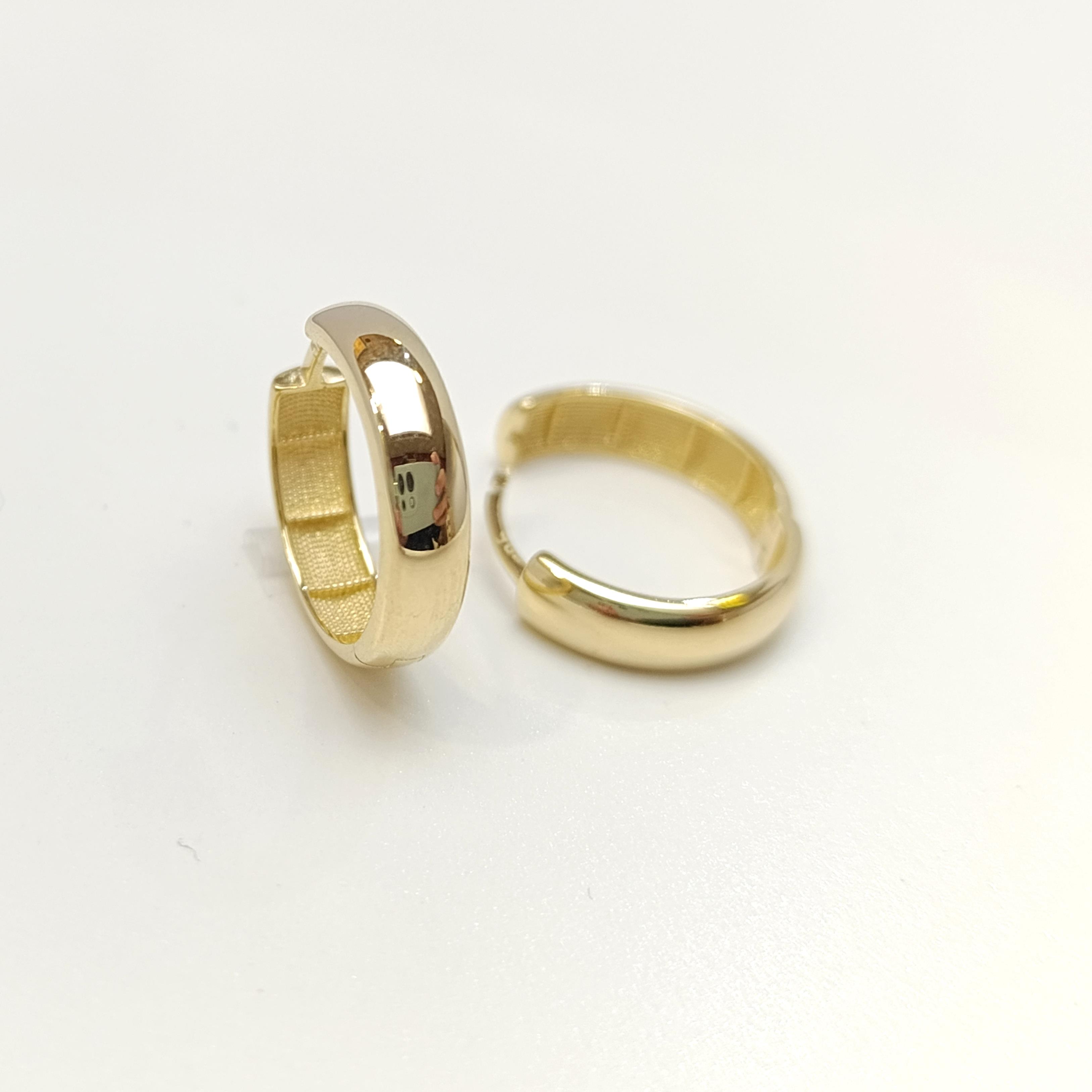 18.8mm Klasik Halka Küpe 14 Ayar Altın HD VİDEOLU