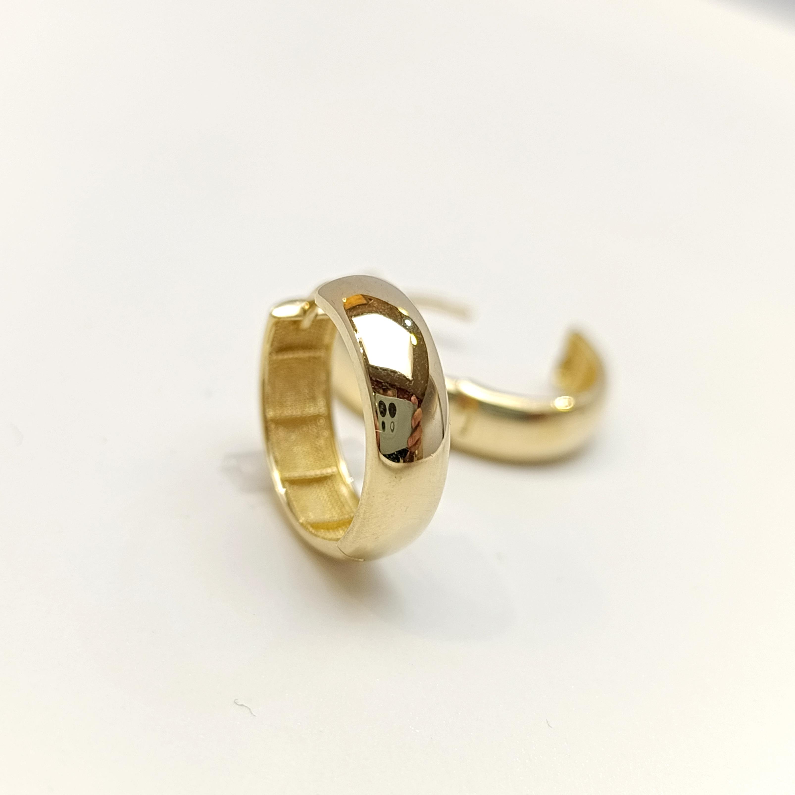 18.5mm Klasik Halka Küpe 14 Ayar Altın HD VİDEOLU