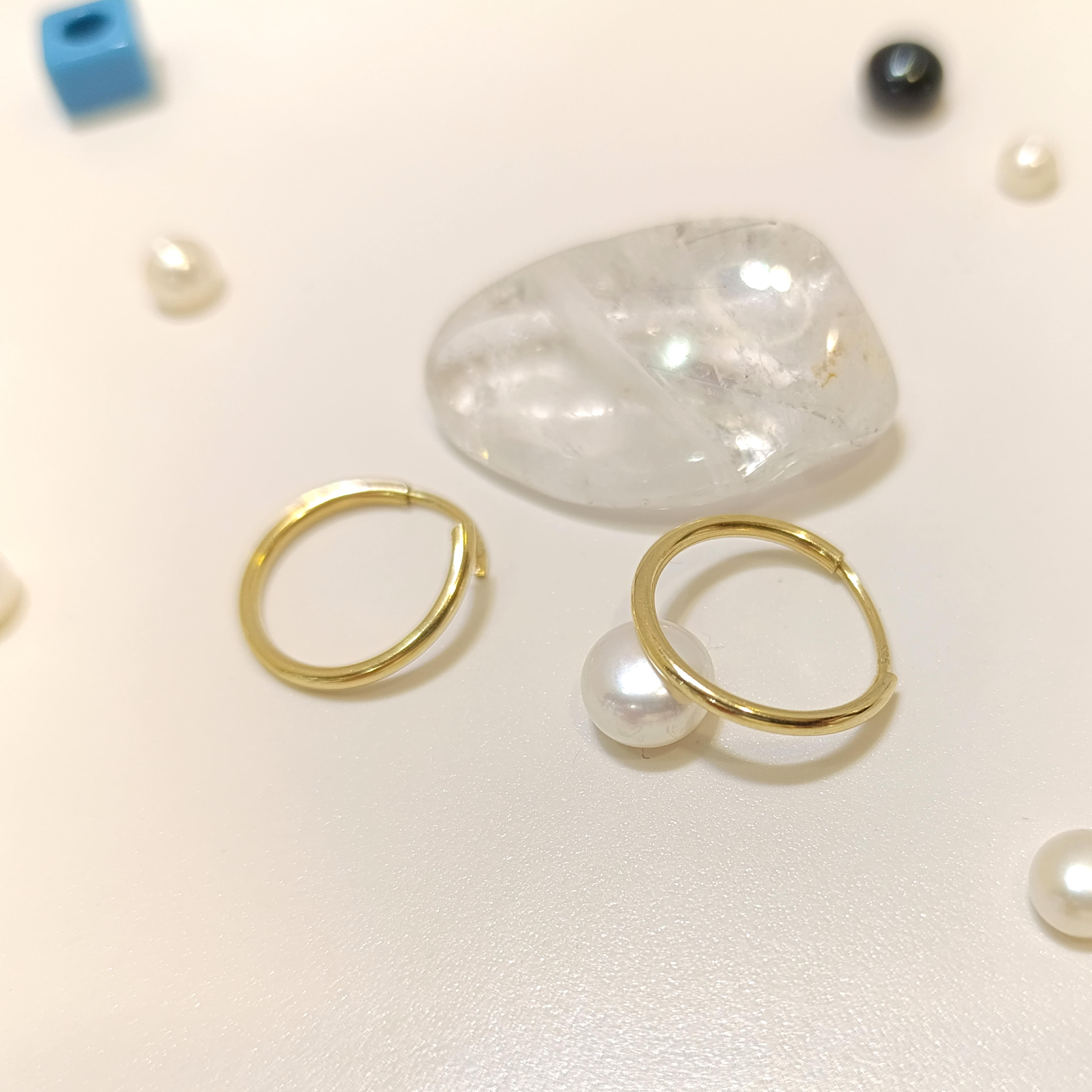 18mm Halka Küpe 14 Ayar Altın HD VİDEOLU