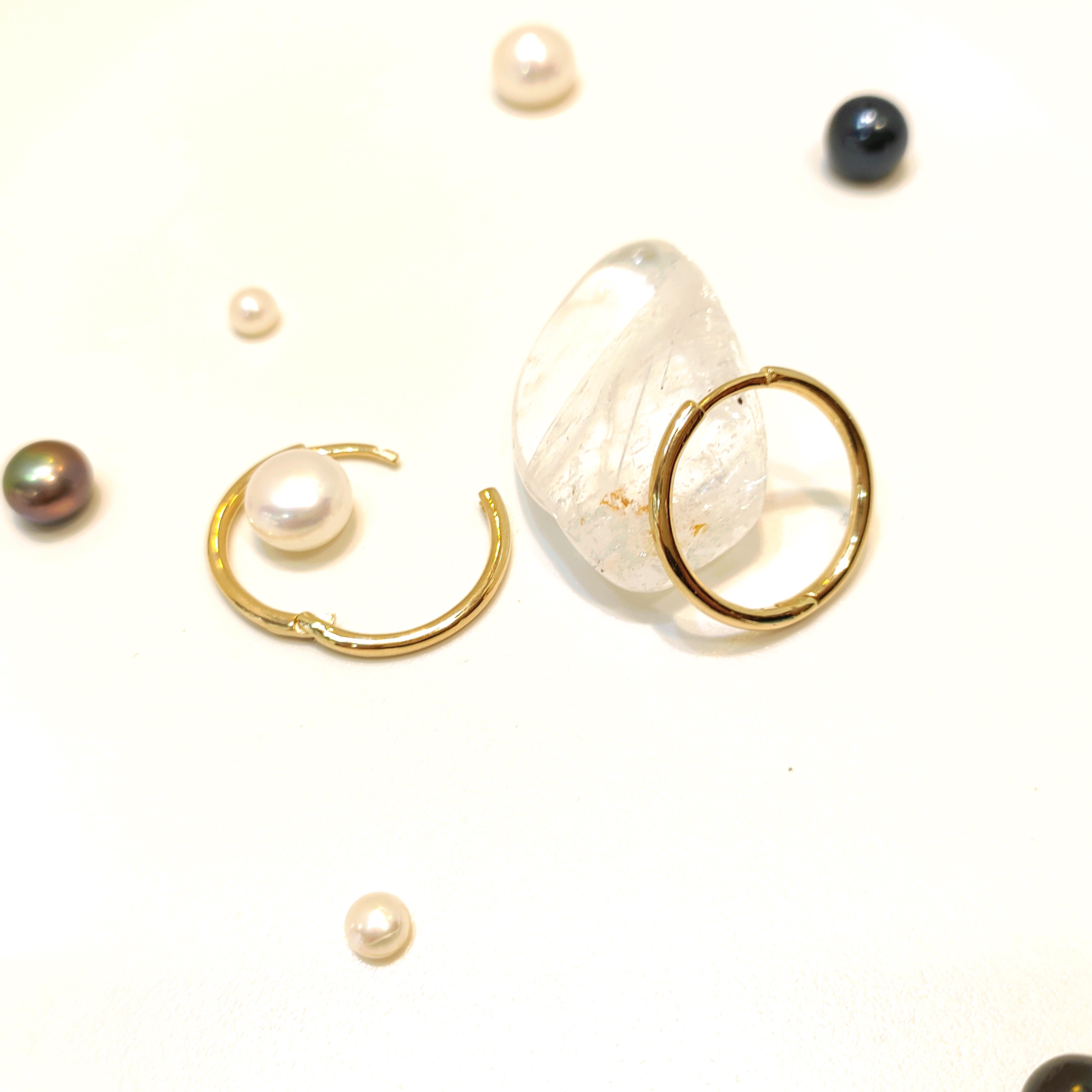 19mm Döküm Klaşik Halka Küpe 14 Ayar Altın 