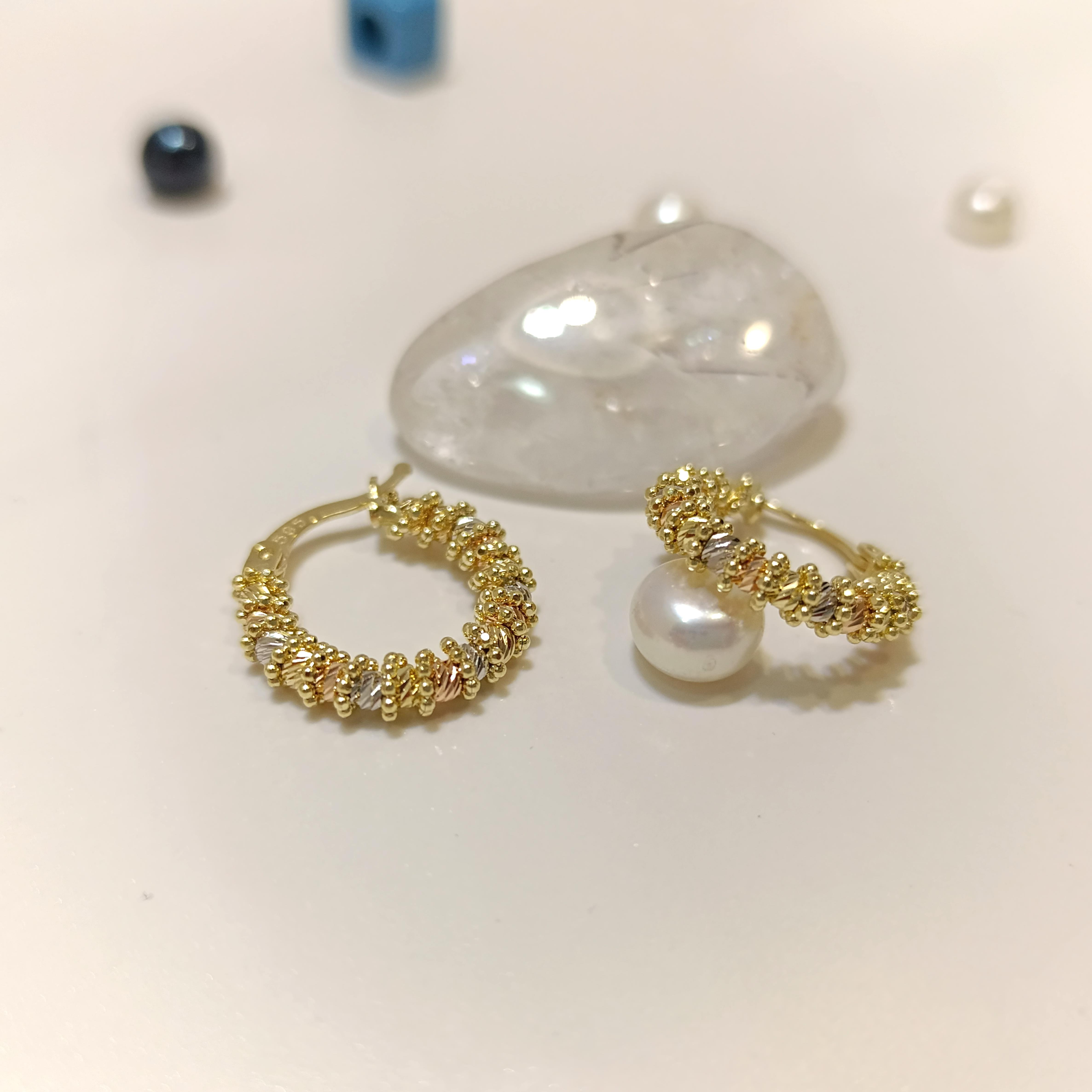 19mm Dorika Toplu Halka Küpe 14 Ayar Altın HD VİDEOLU