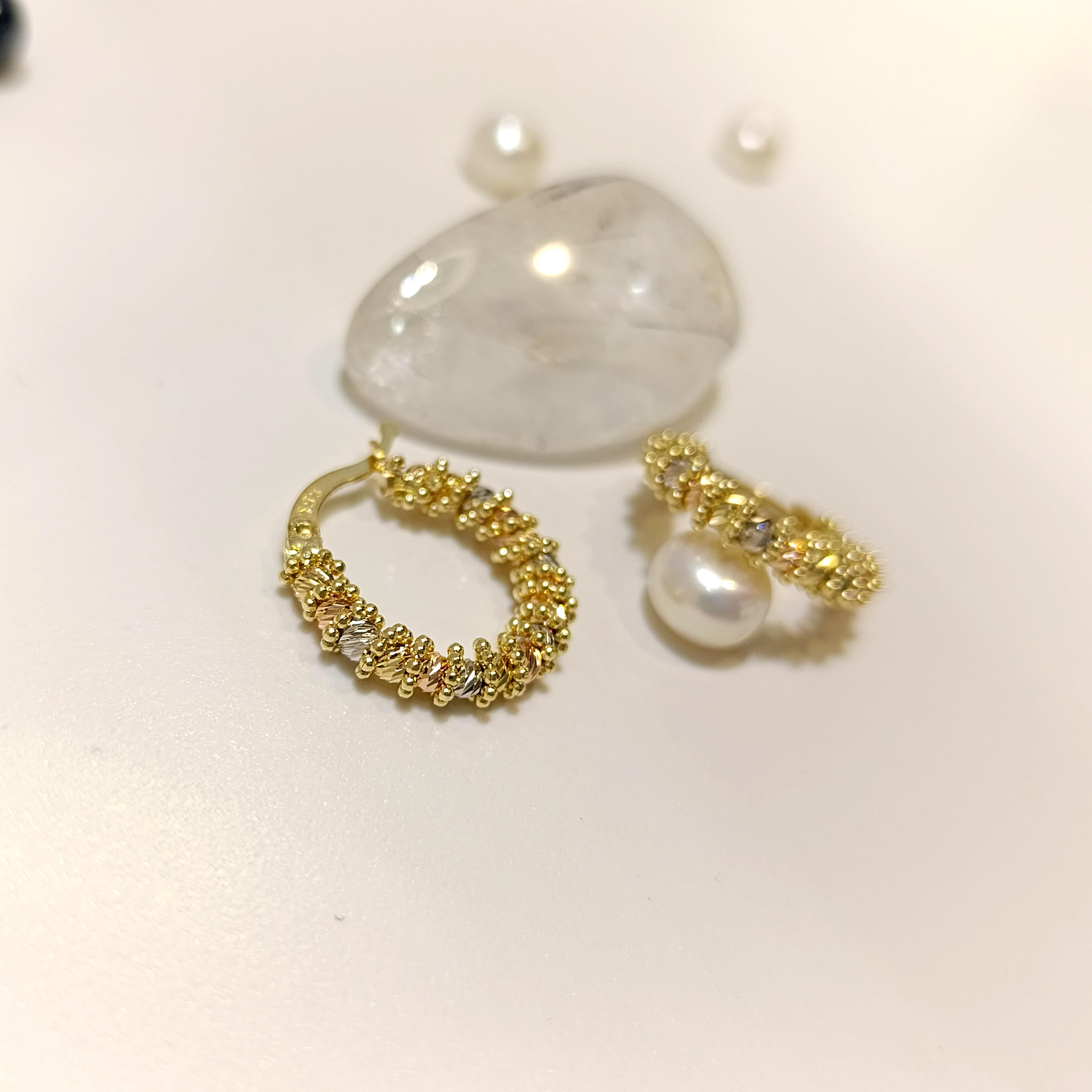 19mm Dorika Toplu Halka Küpe 14 Ayar Altın HD VİDEOLU