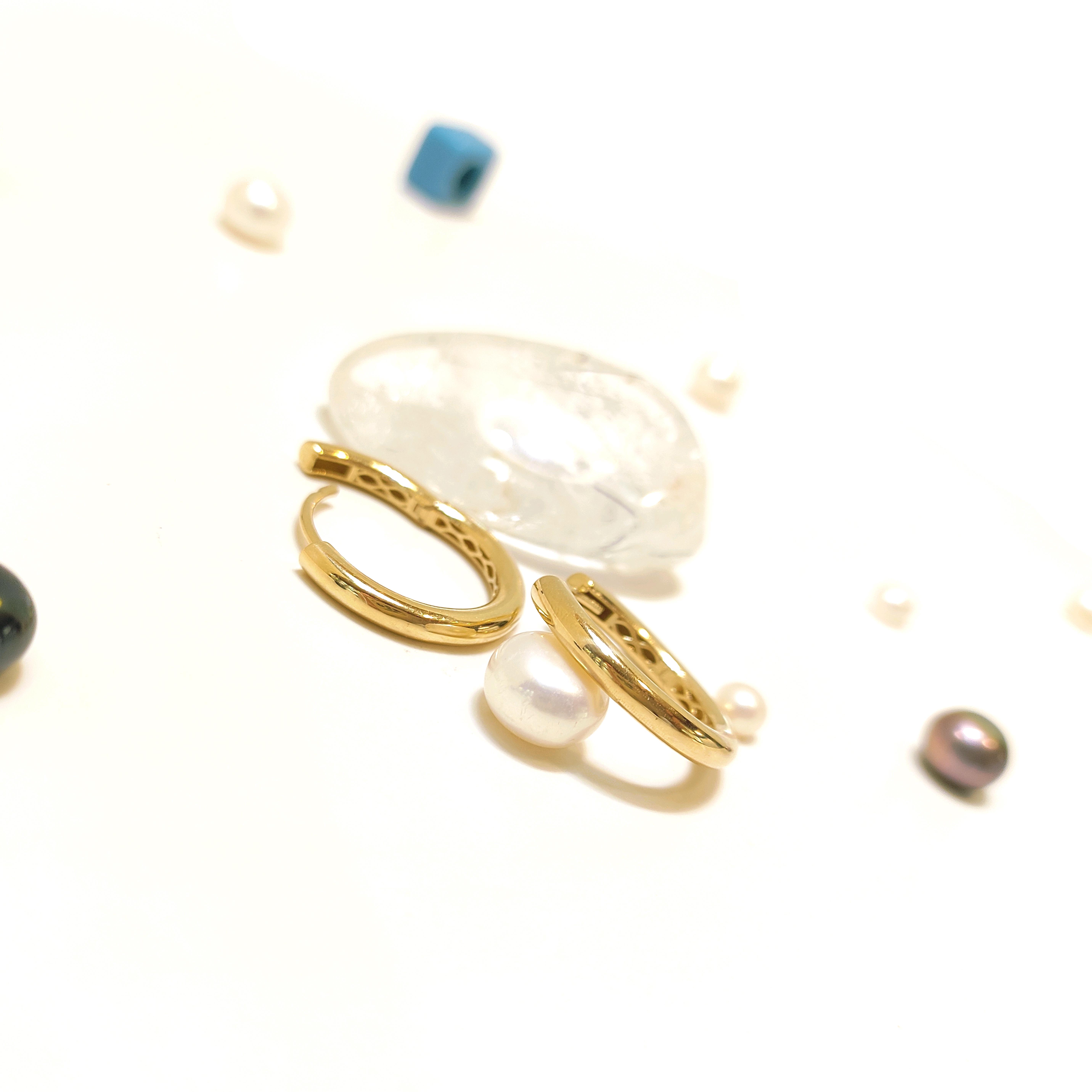 19mm Klasik Halka Hagi Küpe 14 Ayar Altın HD VİDEOLU