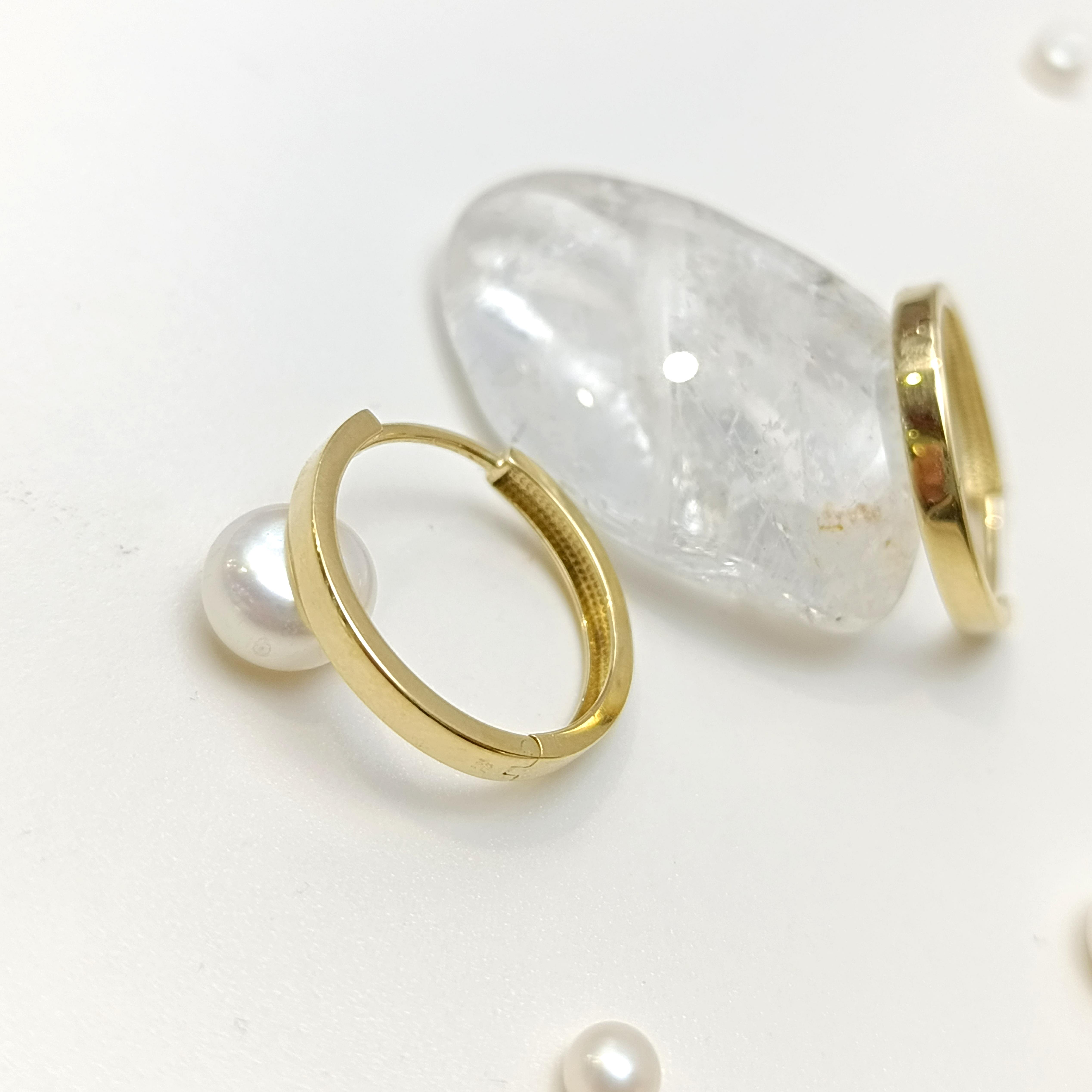 19mm Klasik Ray Halka Küpe 14 Ayar Altın HD VİDEOLU