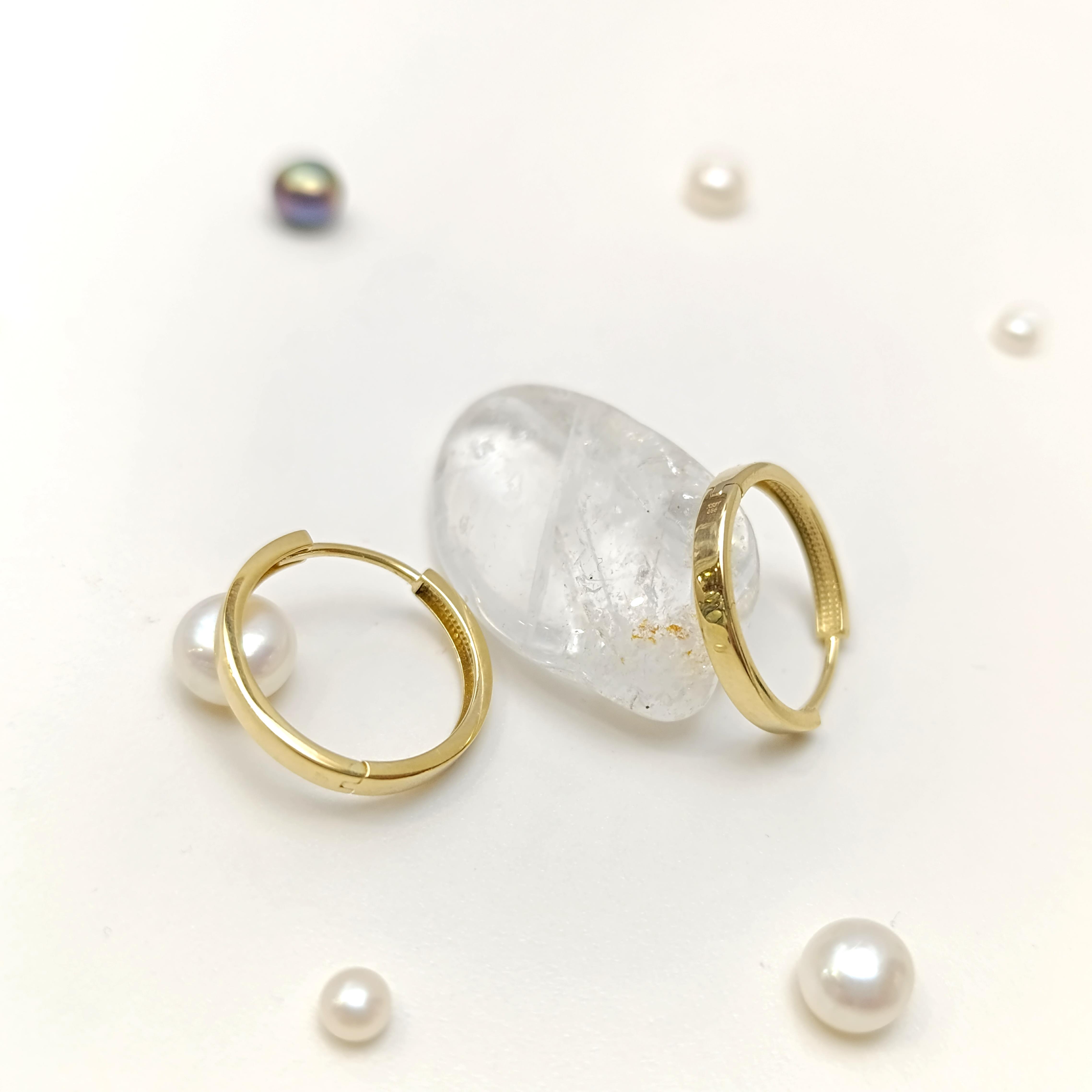 19mm Klasik Ray Halka Küpe 14 Ayar Altın HD VİDEOLU