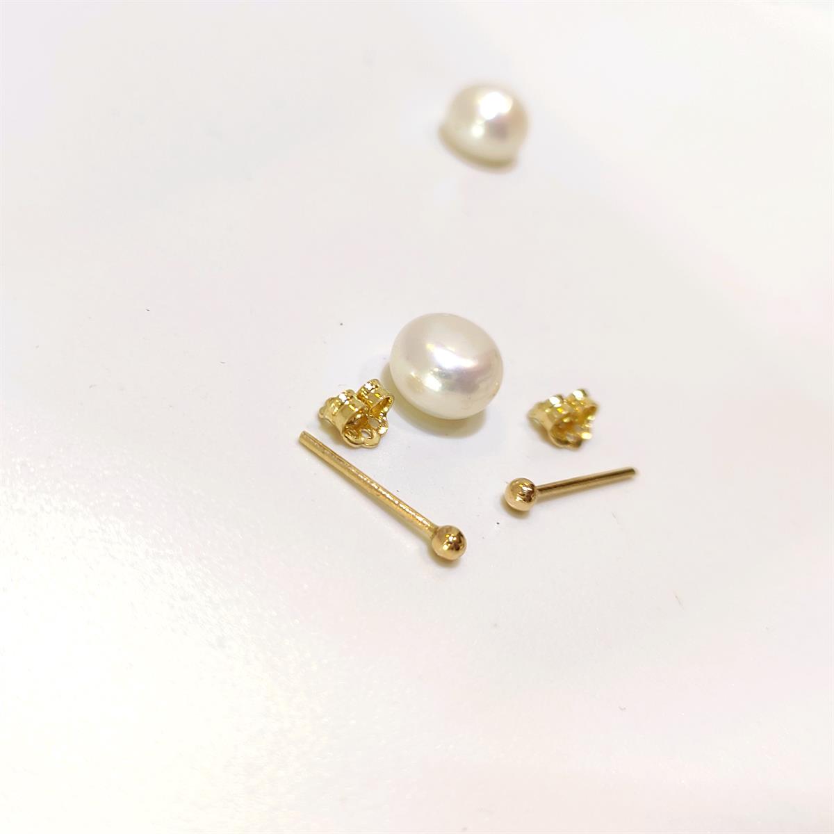 2.3mm NOKTA Vidalı Top Küpe 14 Ayar Altın HD VİDEOLU