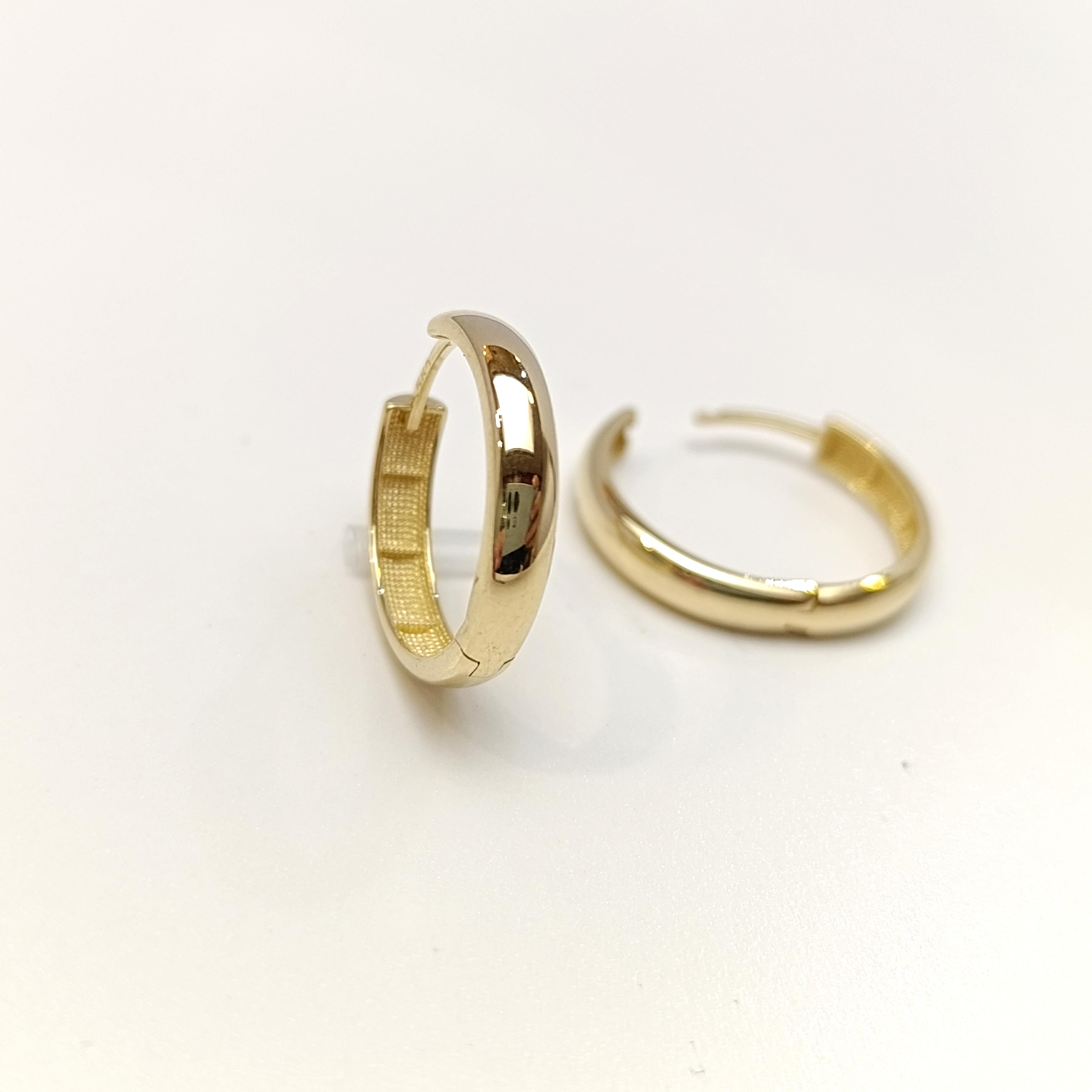 20.4mm Klasik Halka Küpe 14 Ayar Altın HD VİDEOLU