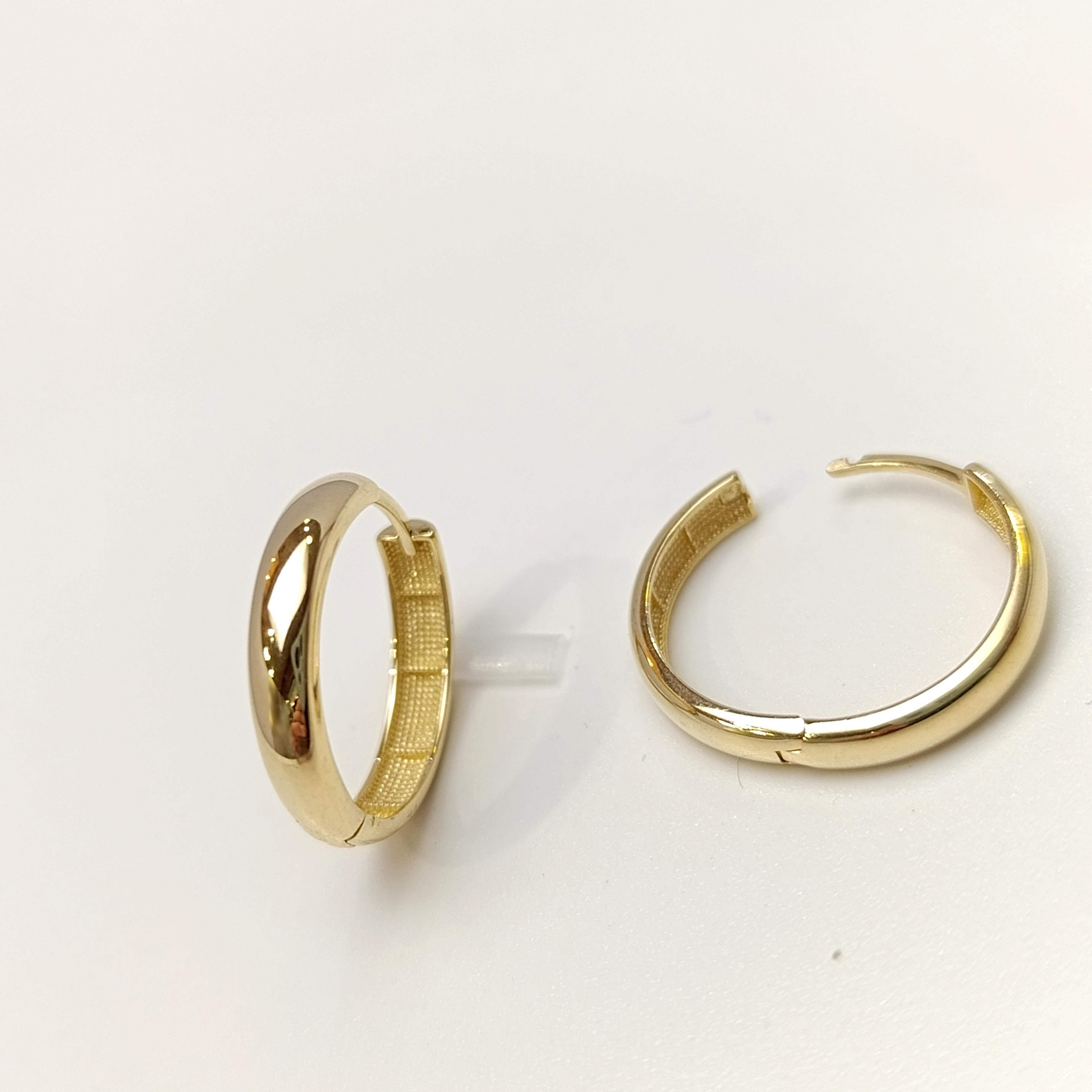 20.4mm Klasik Halka Küpe 14 Ayar Altın HD VİDEOLU