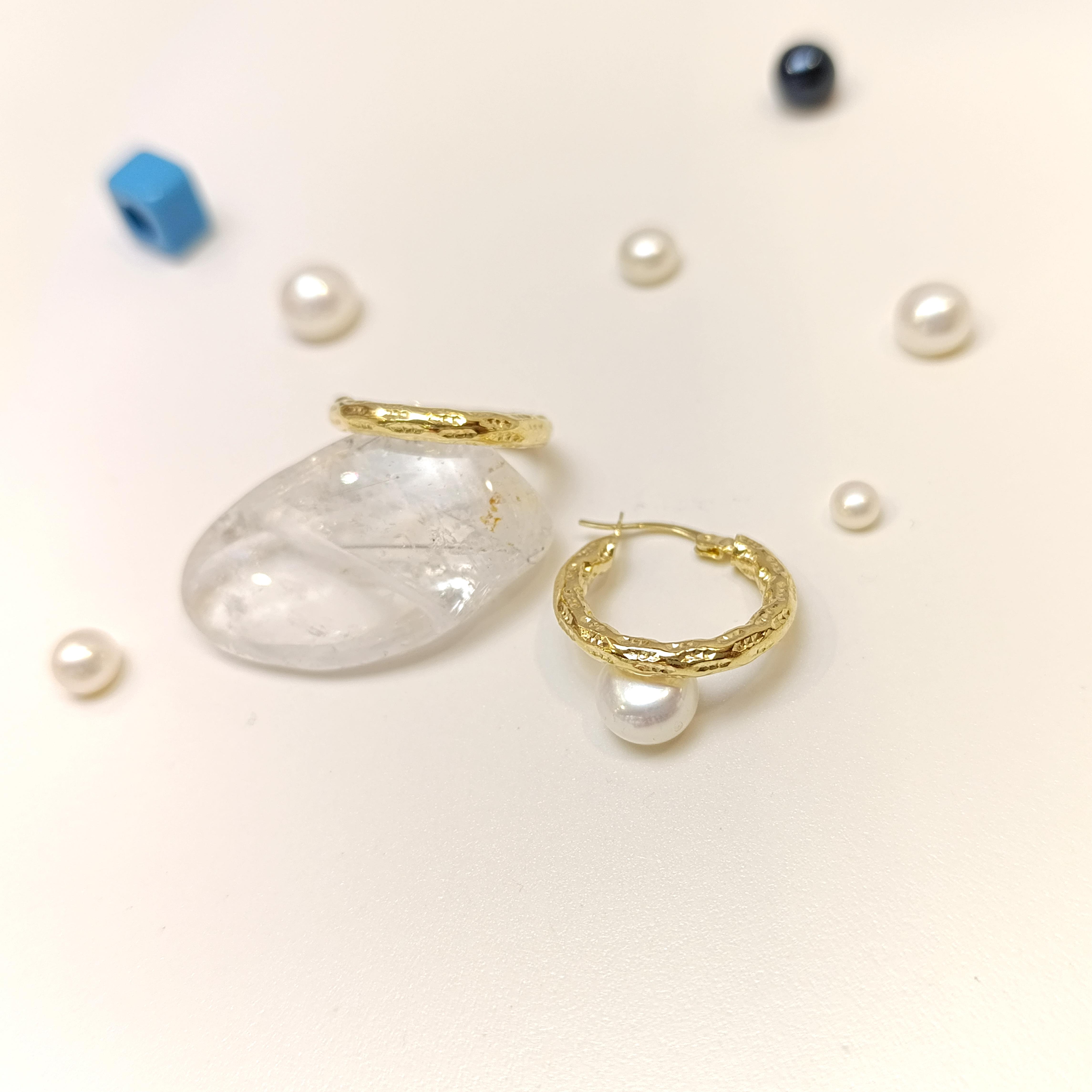 20mm Kalemli Halka Küpe 14 Ayar Altın HD VİDEOLU